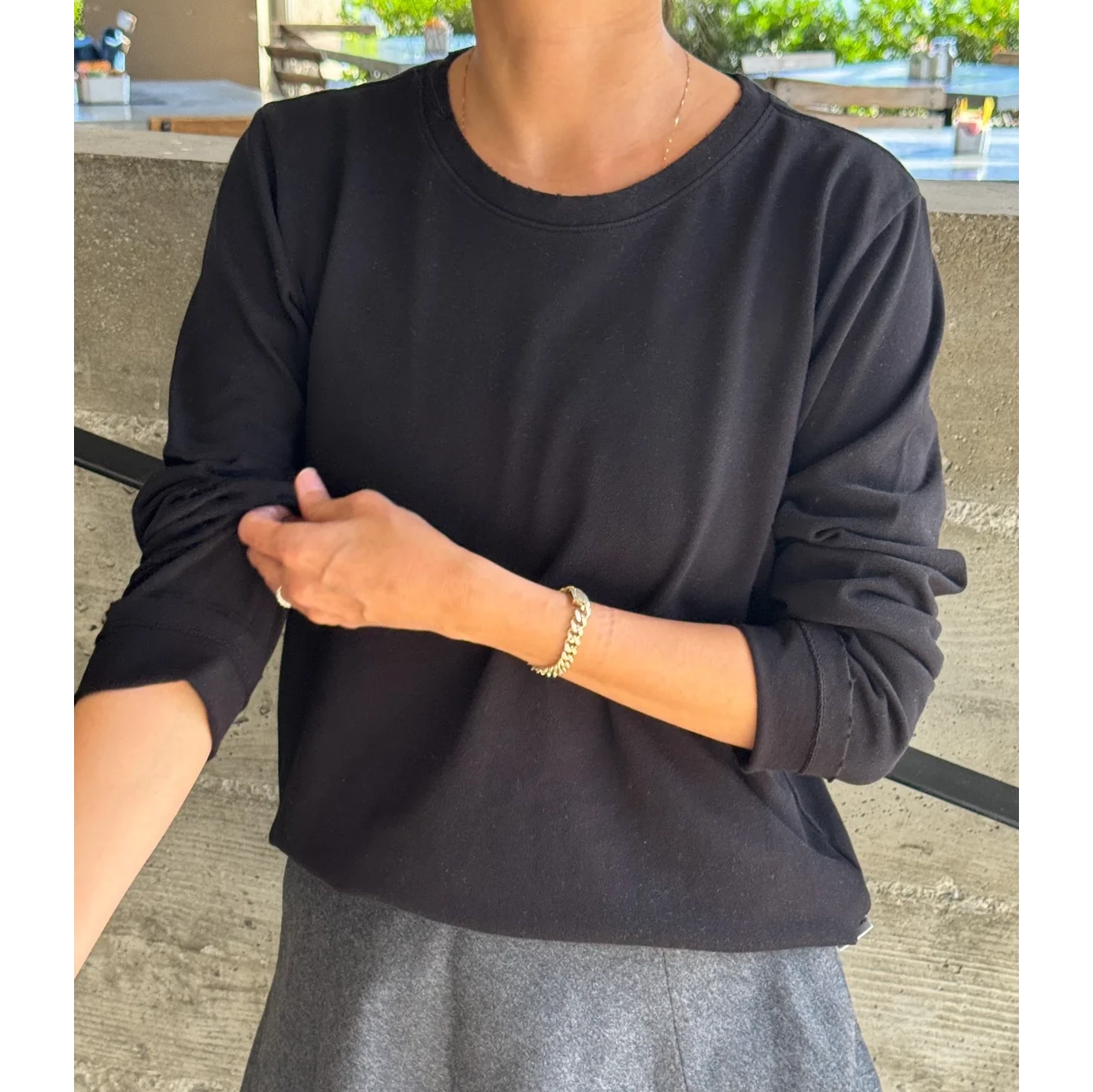 Le Bon Shoppe - Everyday Long Sleeve Tee Apparel LE BON SHOPPE black small 