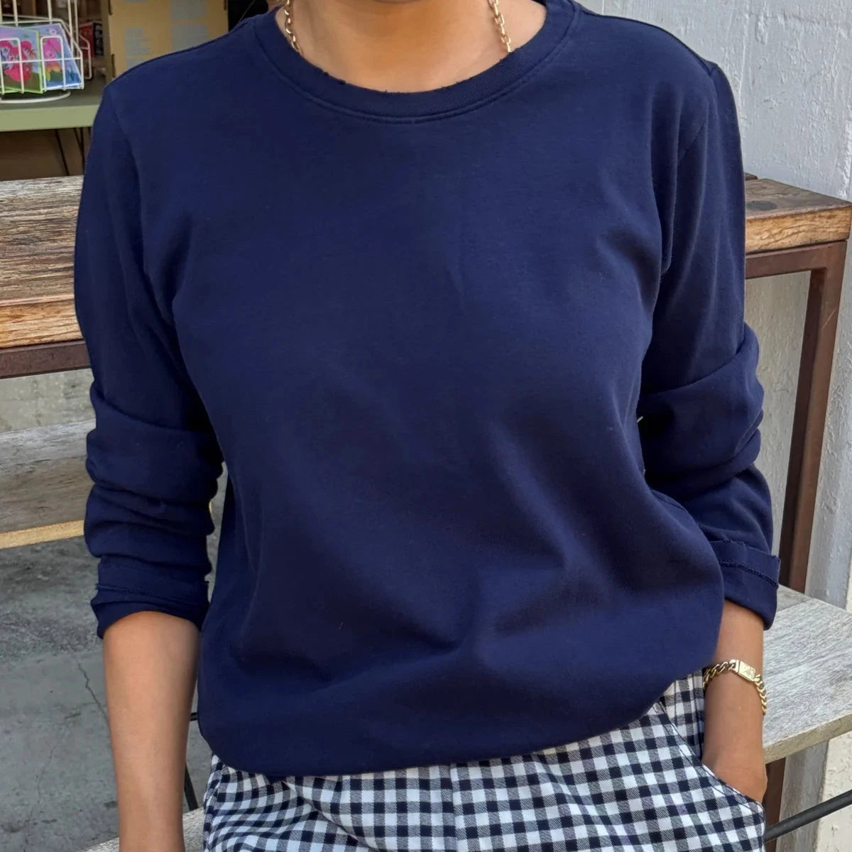 Le Bon Shoppe - Everyday Long Sleeve Tee Apparel LE BON SHOPPE navy small 