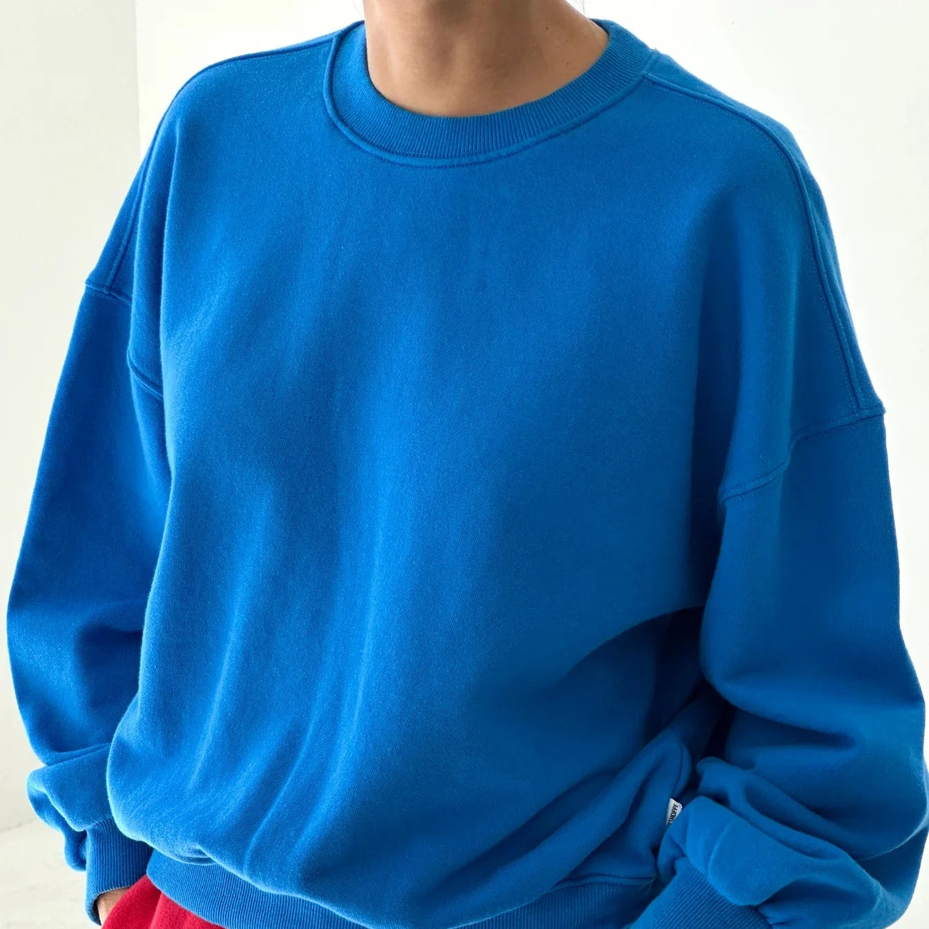 Le Bon Shoppe French Terry Core Sweatshirt in Laguna Blue Front
