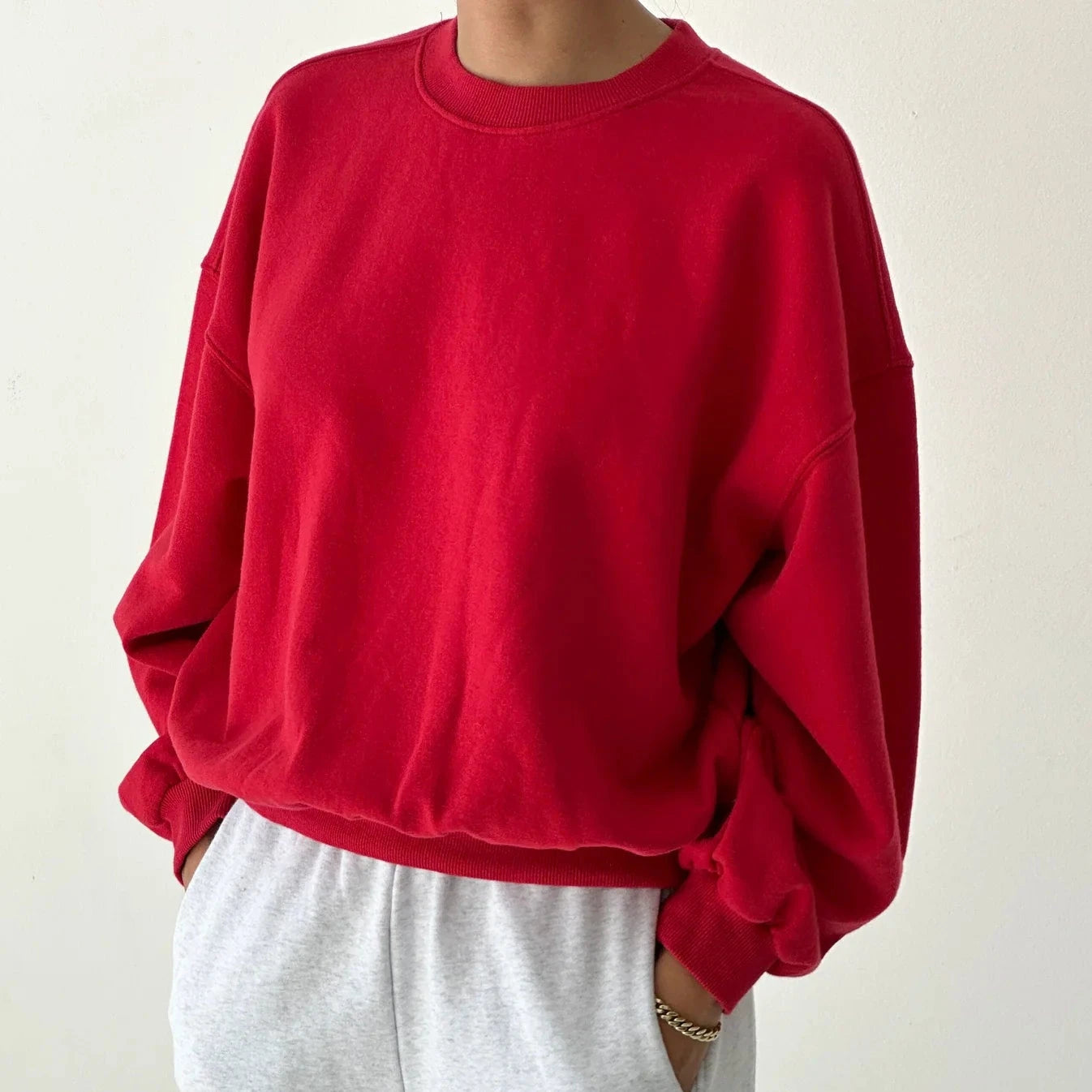 Le Bon Shoppe | French Terry Core Sweatshirt Le Bon Shoppe Red Tulip XS/S 