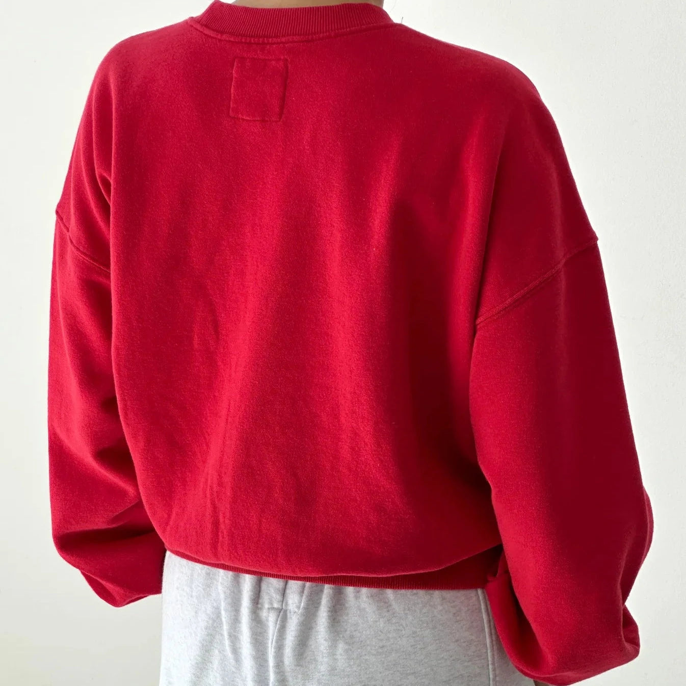 Le Bon Shoppe French Terry Core Sweatshirt in Red Tulip Back