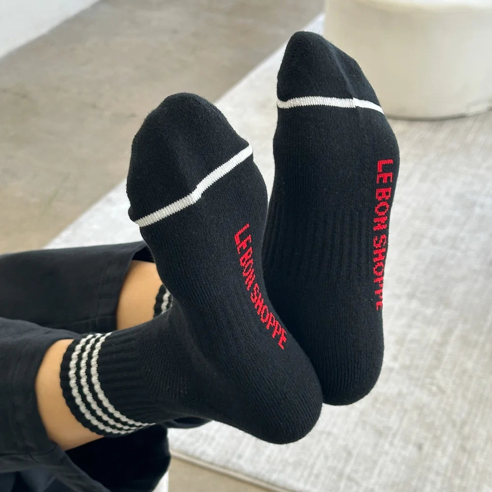 Le Bon Shoppe Girlfriend Socks Socks LE BON SHOPPE Black 