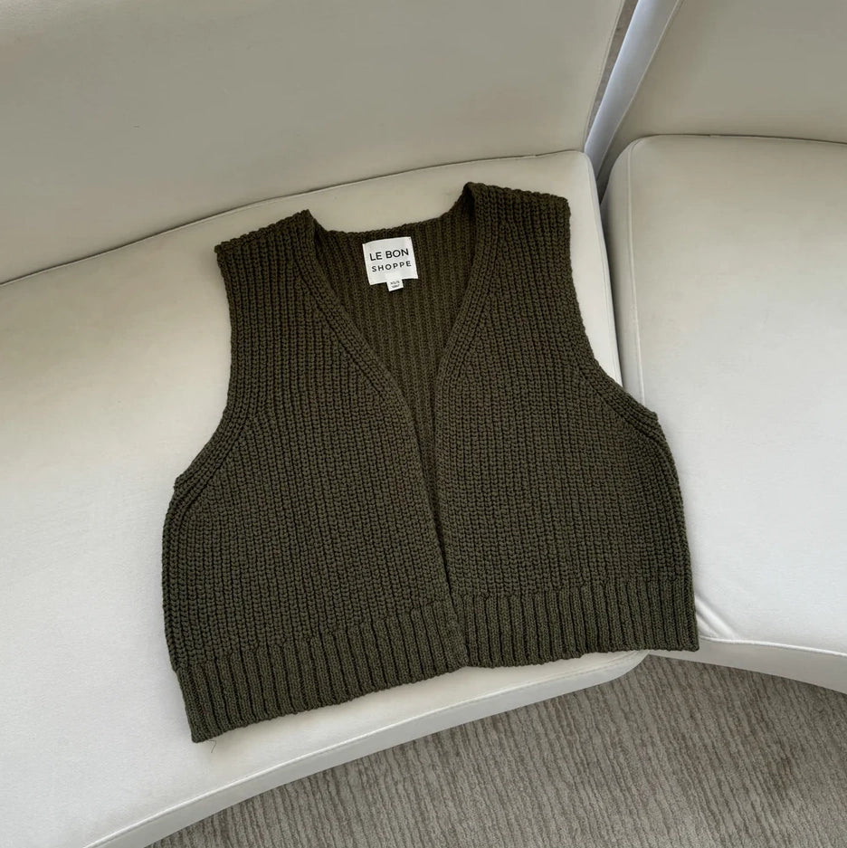 Le Bon Shoppe | Granny Cotton Sweater Vest Apparel LE BON SHOPPE 