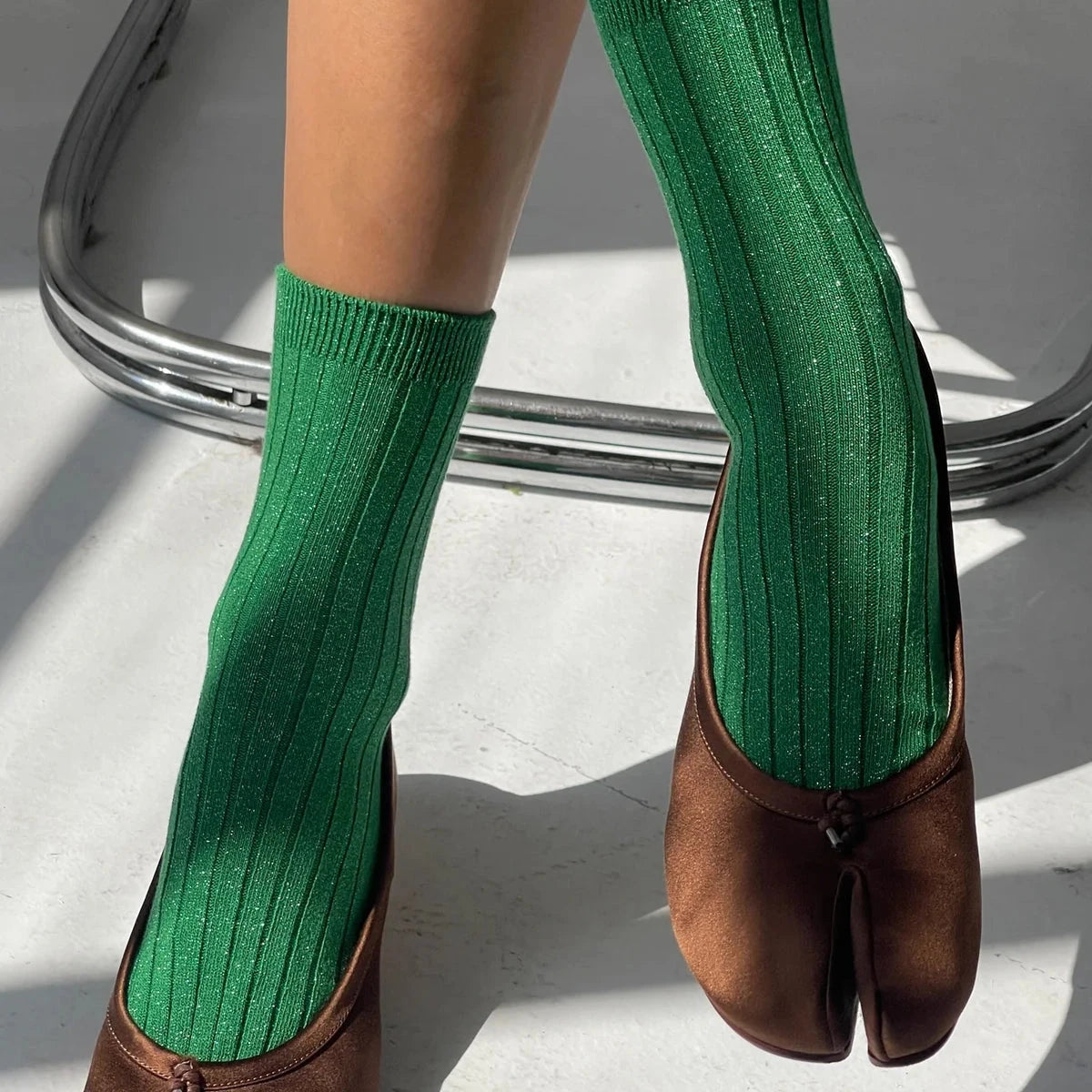 Le Bon Shoppe Her Glitter Socks LE BON SHOPPE Emerald Glitter 