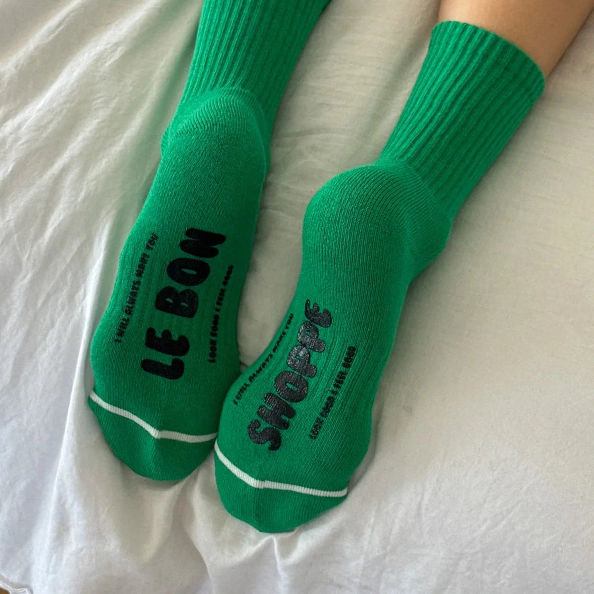 Le Bon Shoppe | Hugger Socks Socks LE BON SHOPPE Kelly/Black 