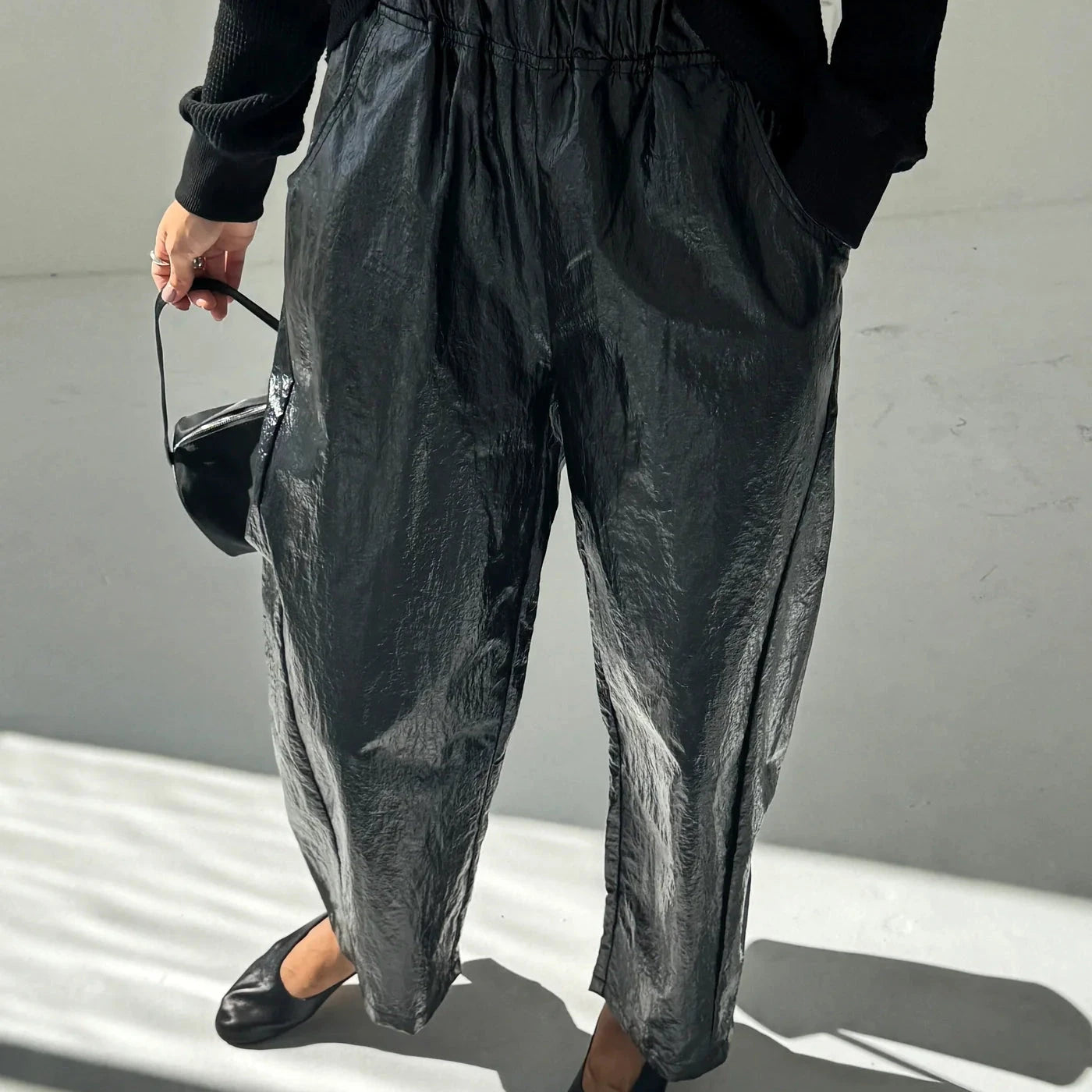 Le Bon Shoppe | Liquid Nylon Arc Pants Apparel Le Bon Shoppe Lacquer Black S 