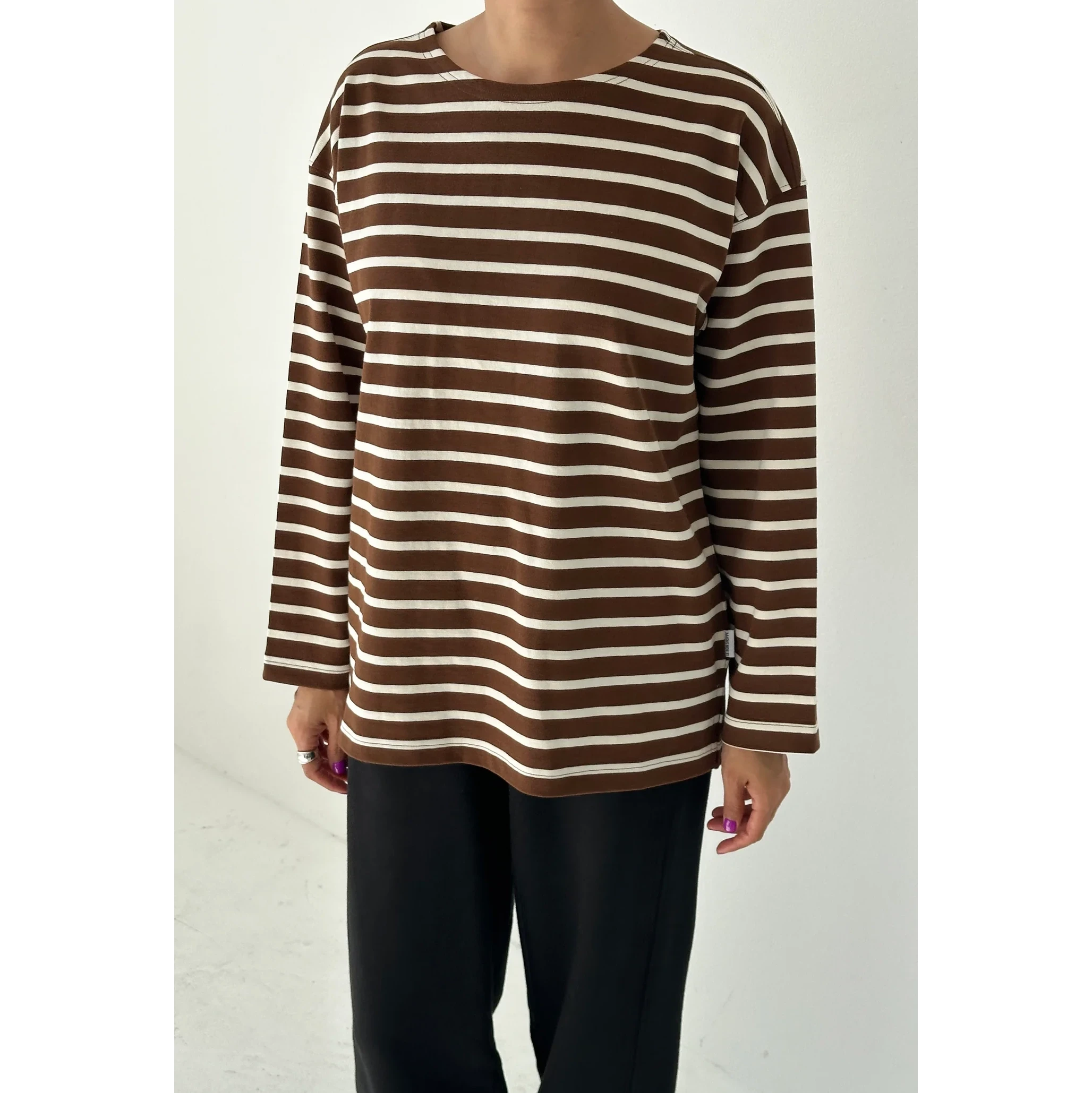 Le Bon Shoppe | Marseille Top Apparel Le Bon Shoppe White Stripe on Coffee XS/S 