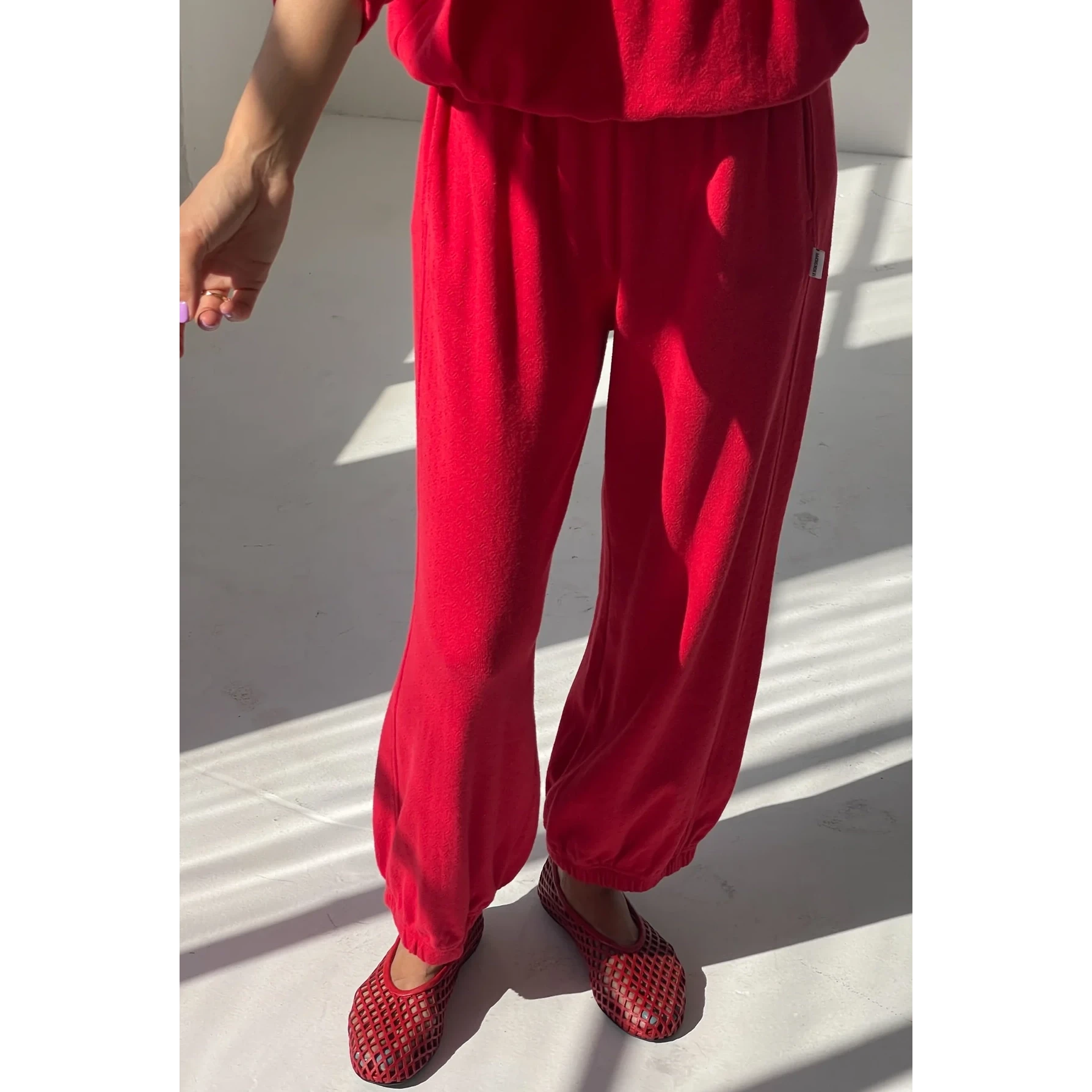 Le Bon Shoppe | Pointelle Balloon Pants Apparel LE BON SHOPPE Red Apple small 