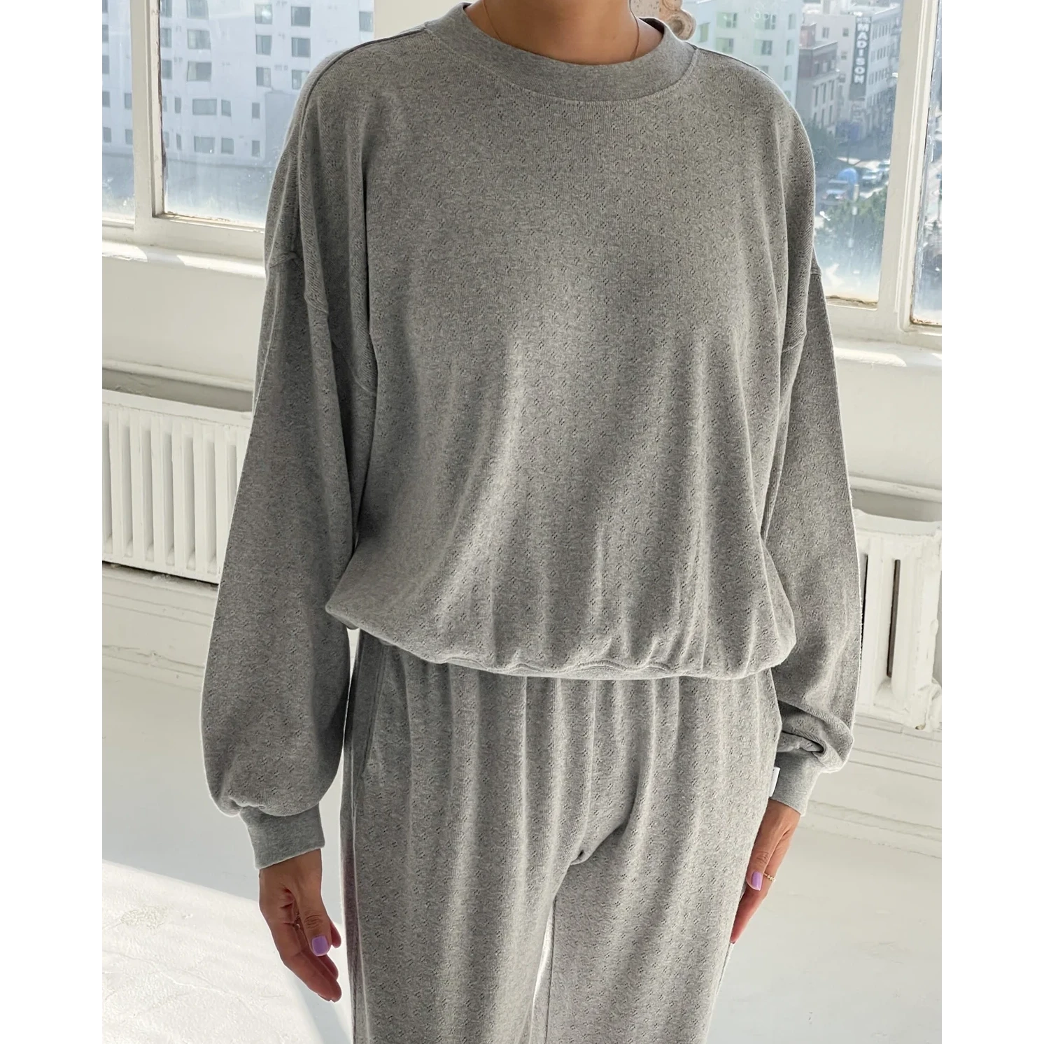Le Bon Shoppe | Pointelle Core Sweatshirt LE BON SHOPPE 
