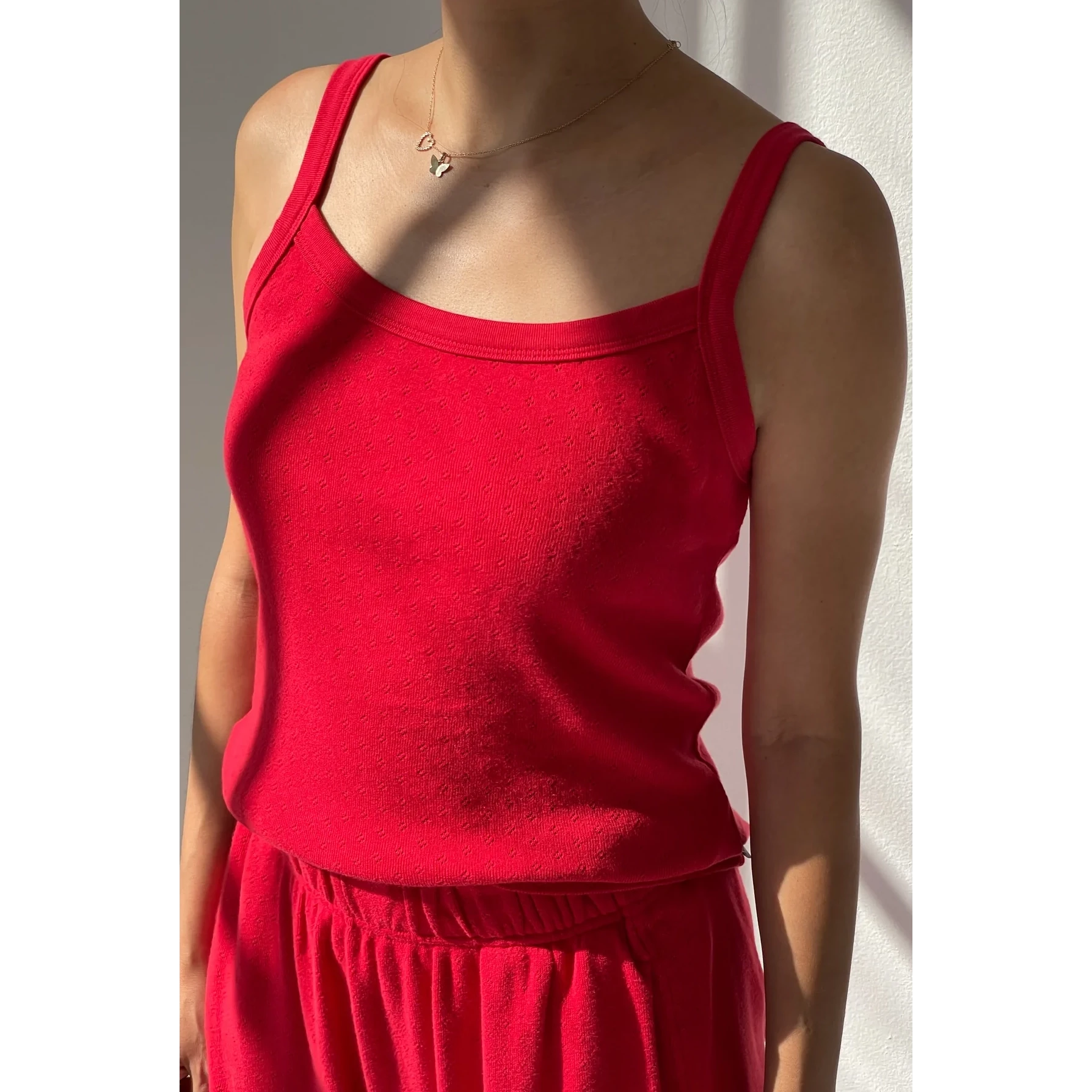 Le Bon Shoppe | Pointelle Eve Cami Apparel LE BON SHOPPE Red Apple Small 
