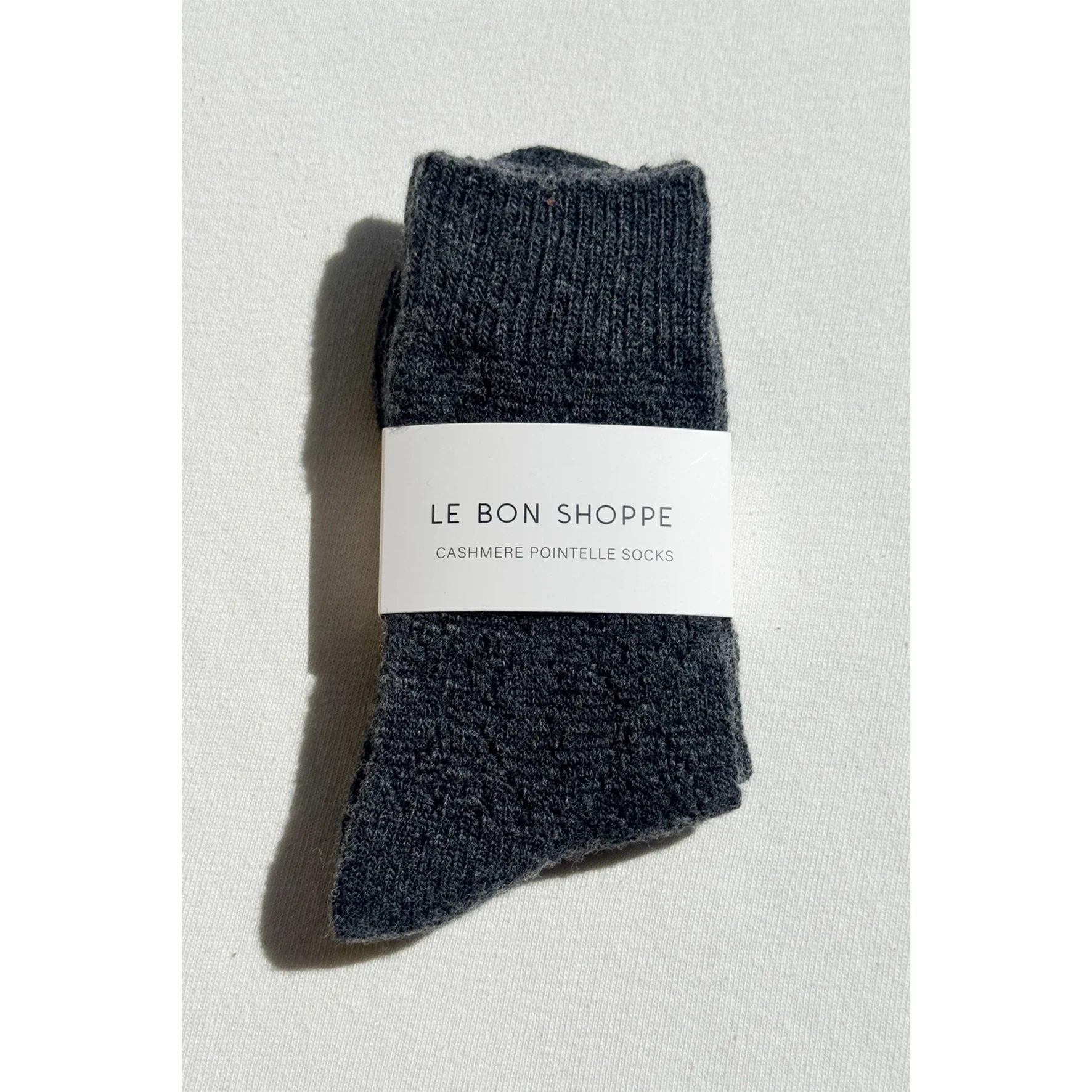 Le Bon Shoppe | Pointelle Socks | Cashmere Socks LE BON SHOPPE Charcoal 