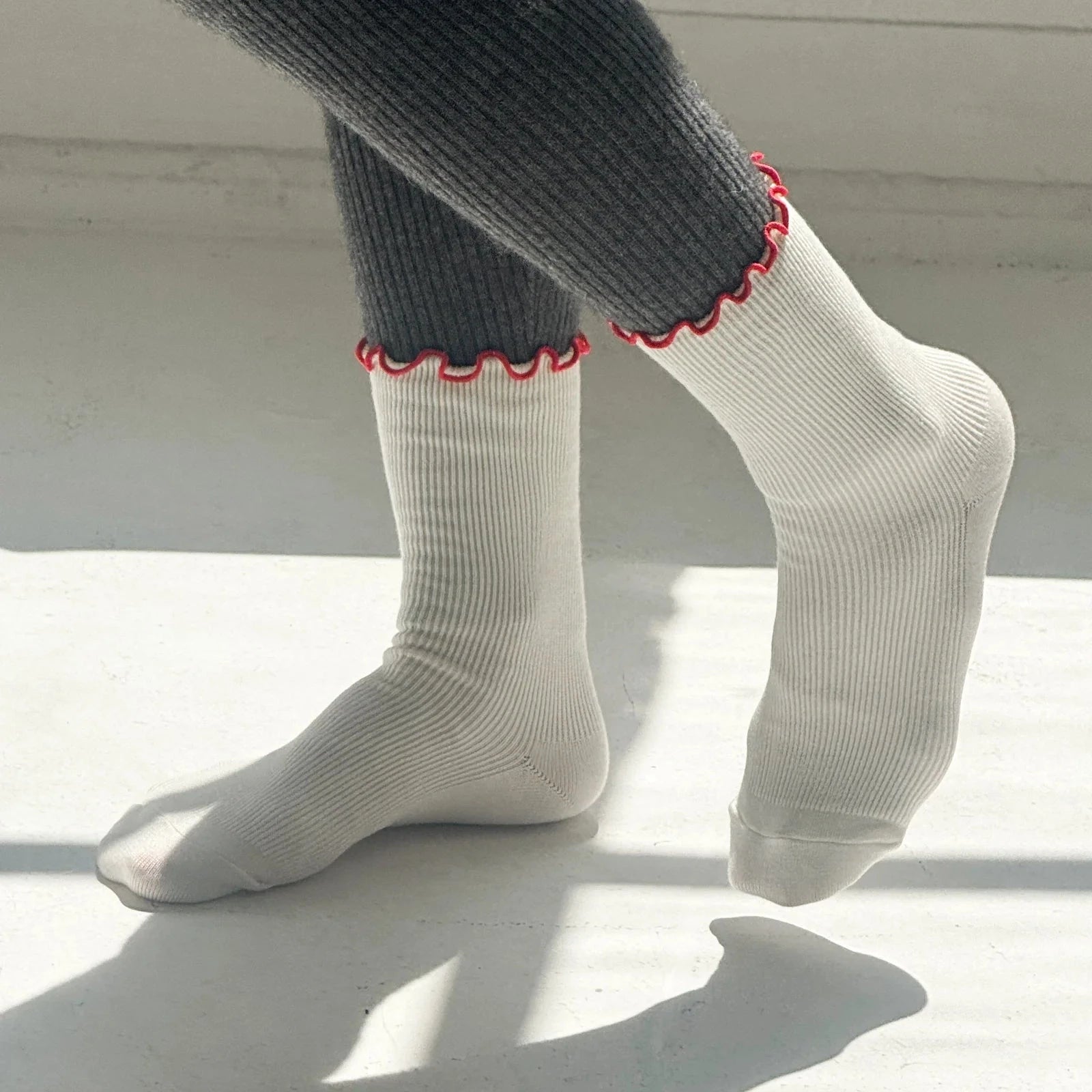 Le Bon Shoppe | Ruffled Modal Socks Bristol General Store cream 