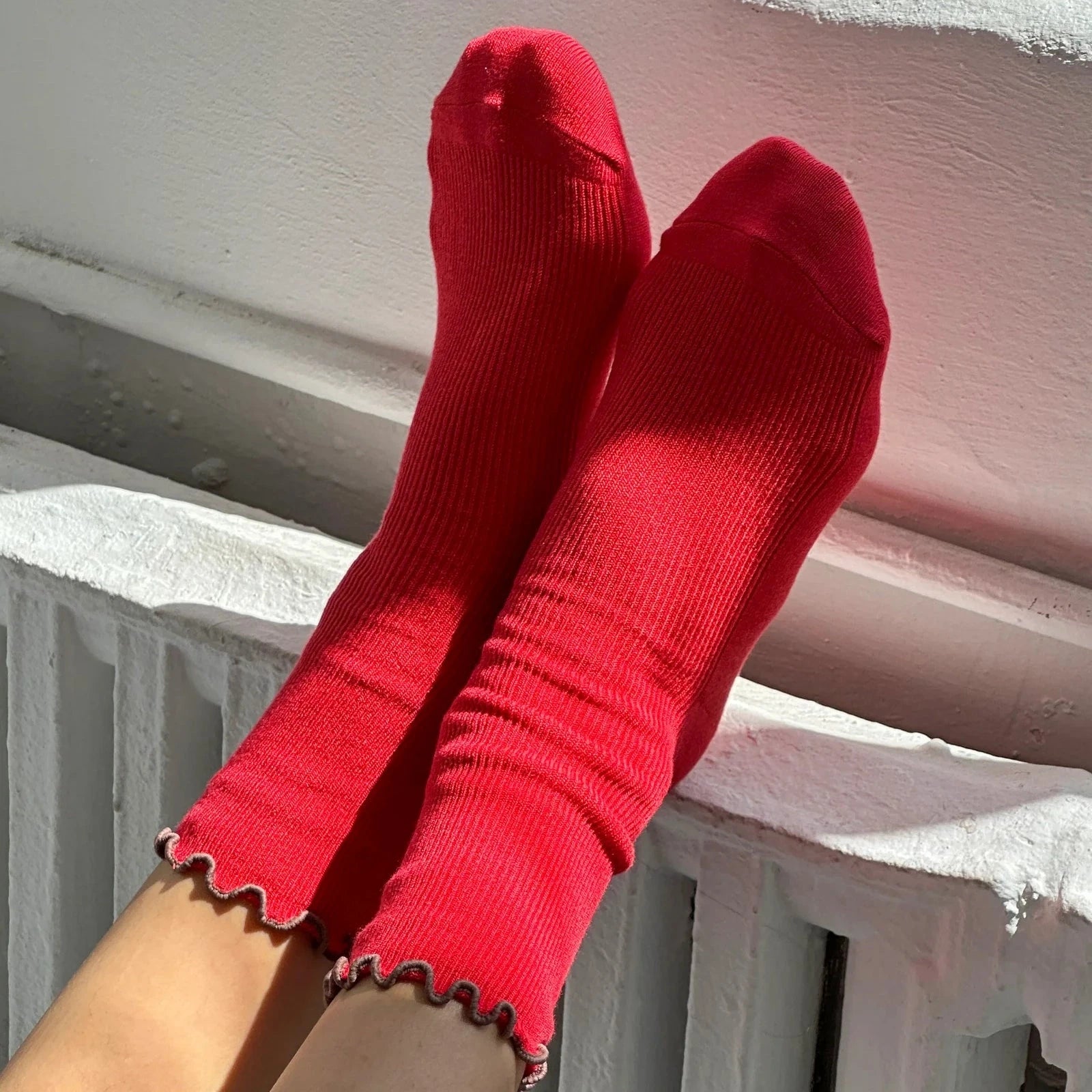 Le Bon Shoppe | Ruffled Modal Socks Bristol General Store paprika 