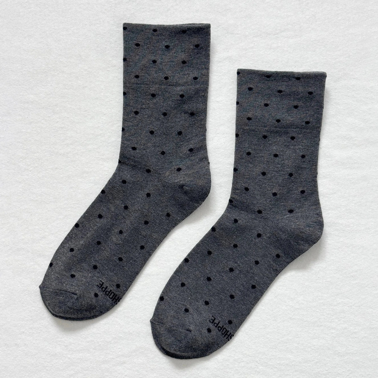 Le Bon Shoppe Sneaker Socks Socks LE BON SHOPPE Charcoal Polka Dot 
