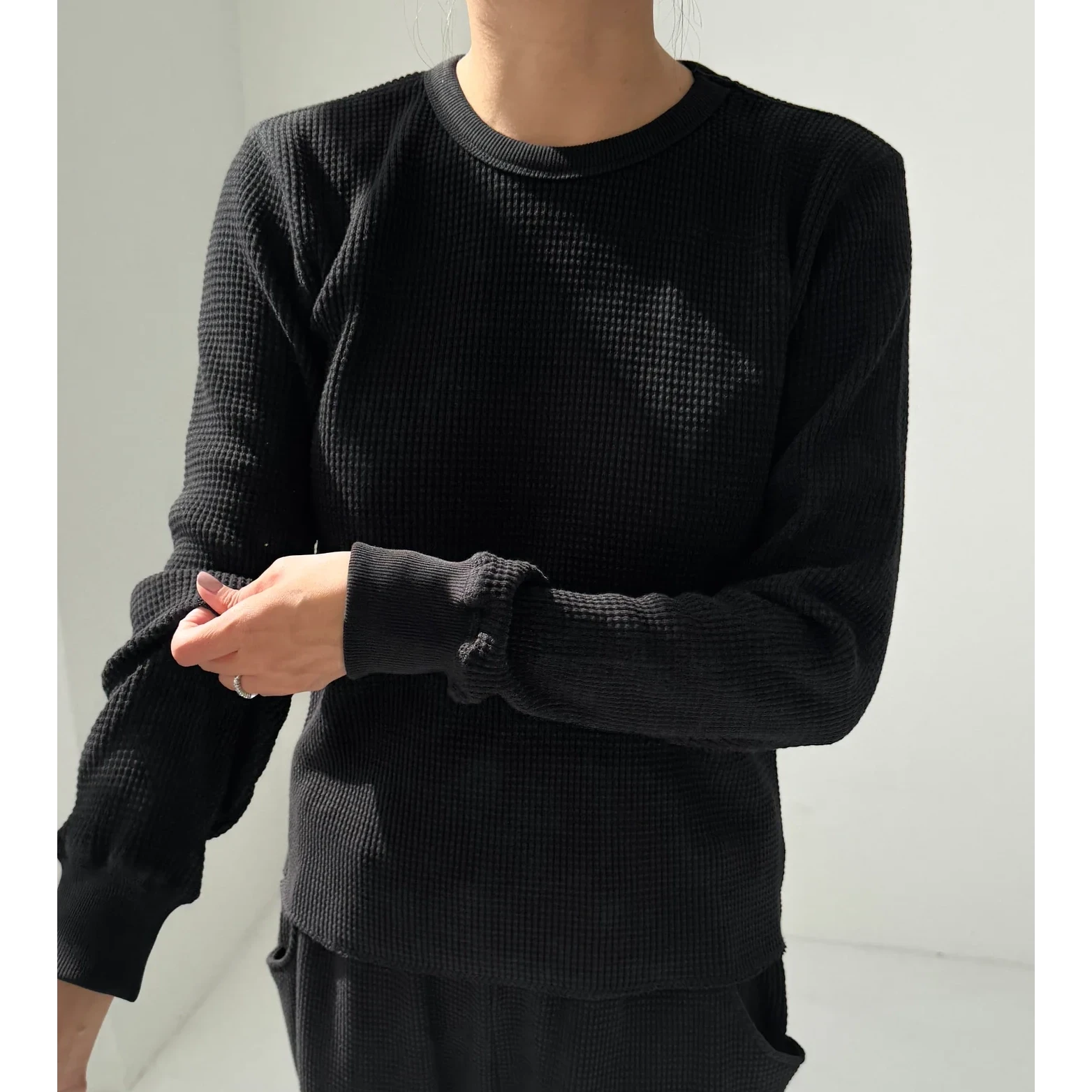 Le Bon Shoppe | Waffle Fundamental Tee Le Bon Shoppe True Black S 