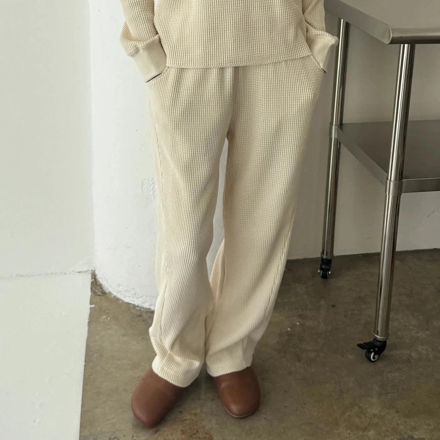 Le Bon Shoppe | Waffle Lo Pants Apparel Le Bon Shoppe naturel small 