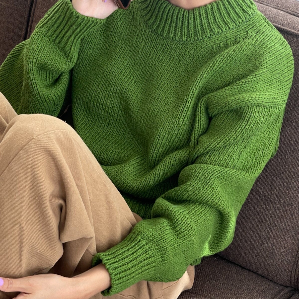 Le Bon Shoppe | Zoe Cotton Sweater Apparel LE BON SHOPPE Avocado XS/S 