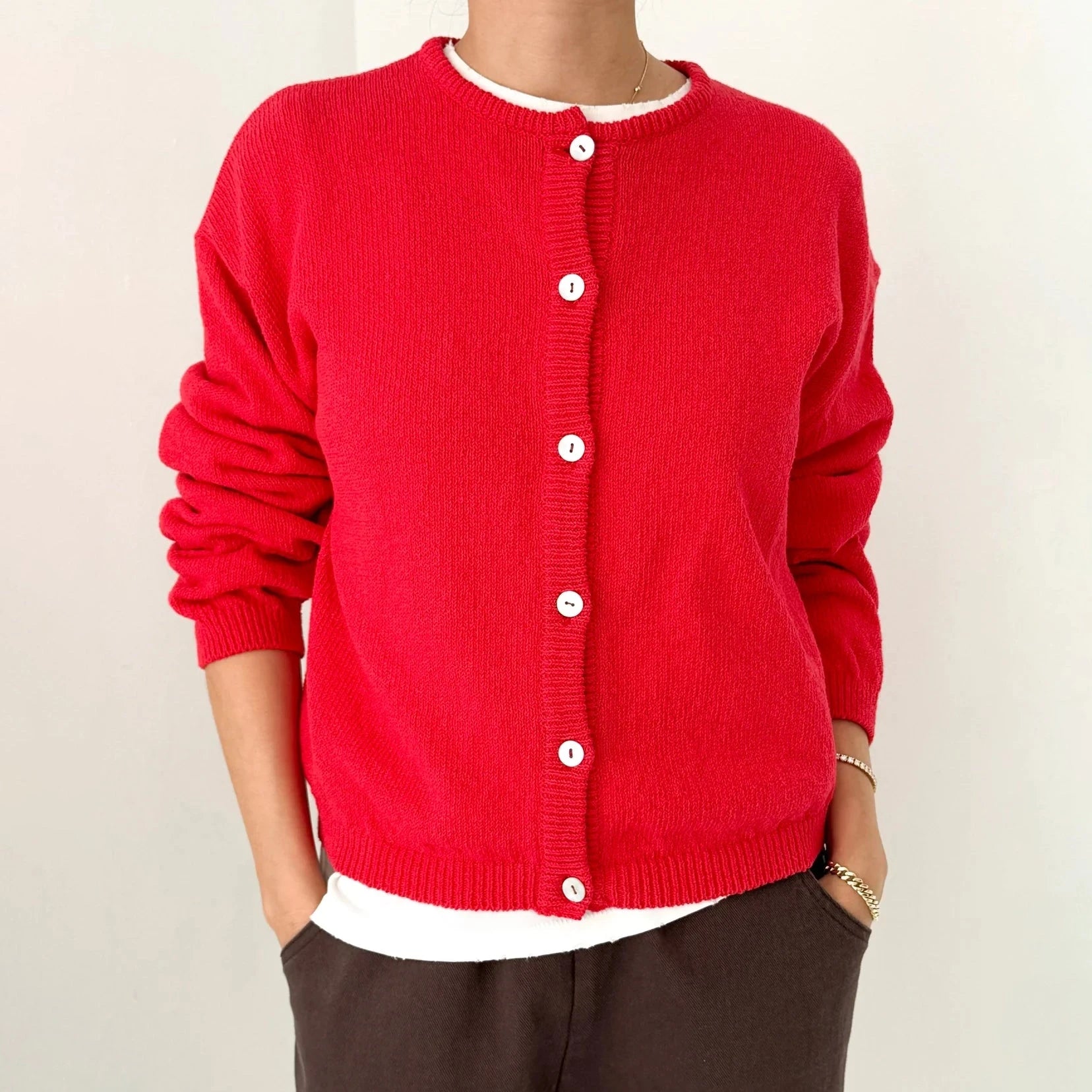 Leila Cardigan Le Bon Shoppe Chili S/M 