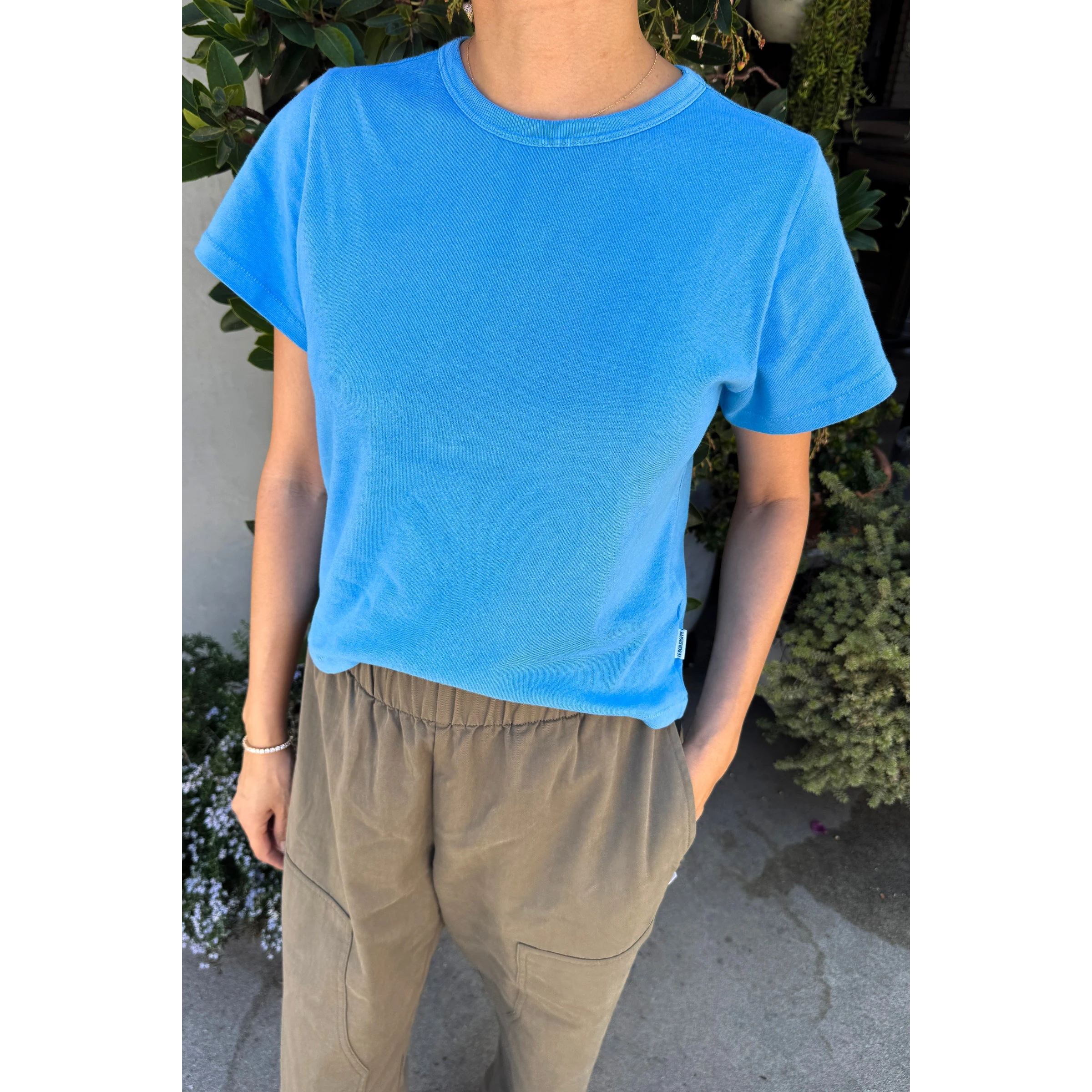 Little Boy Tee Womens Tops LE BON SHOPPE coastal blue small 