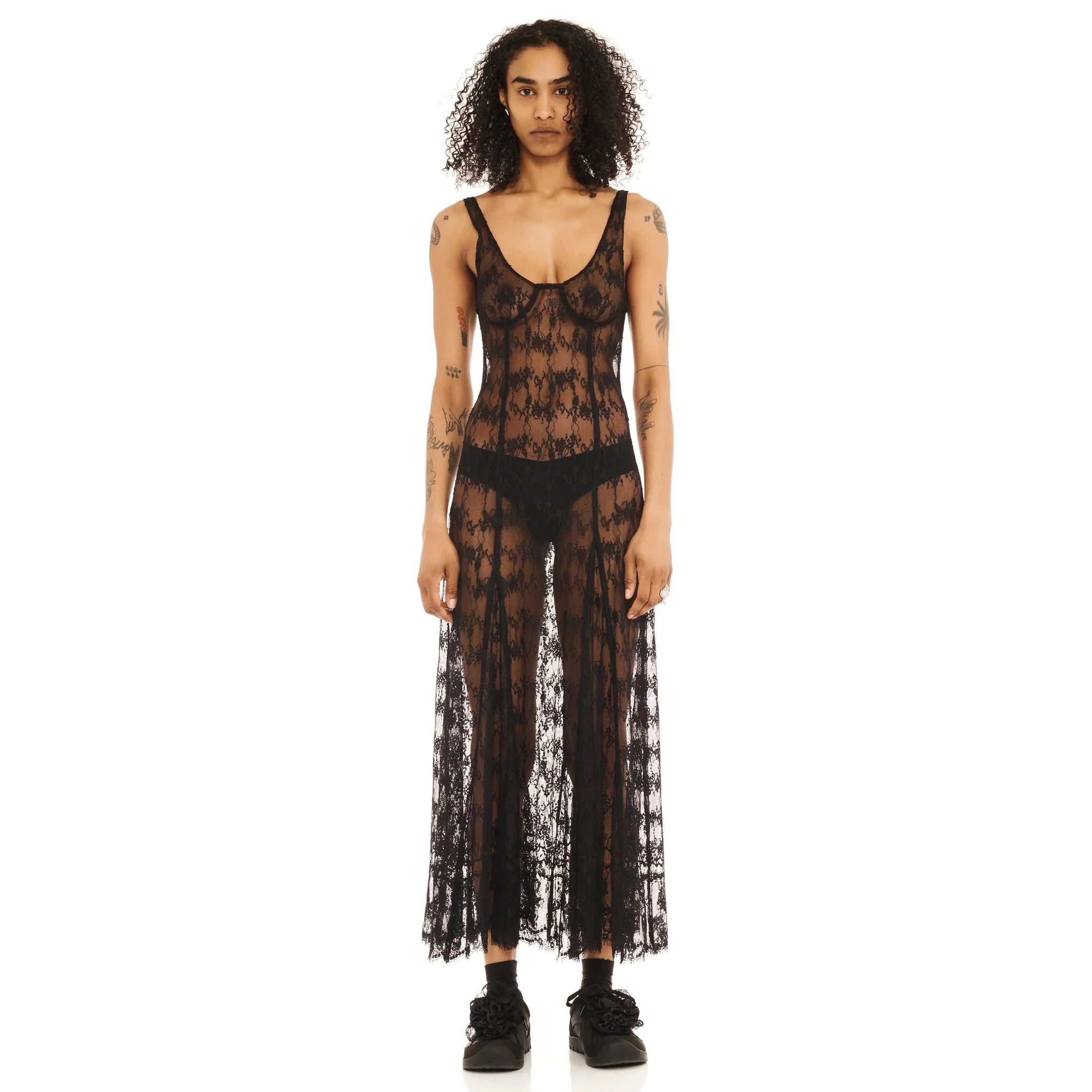 Long Pamela Dress | Black Lace Apparel Collina Strada 
