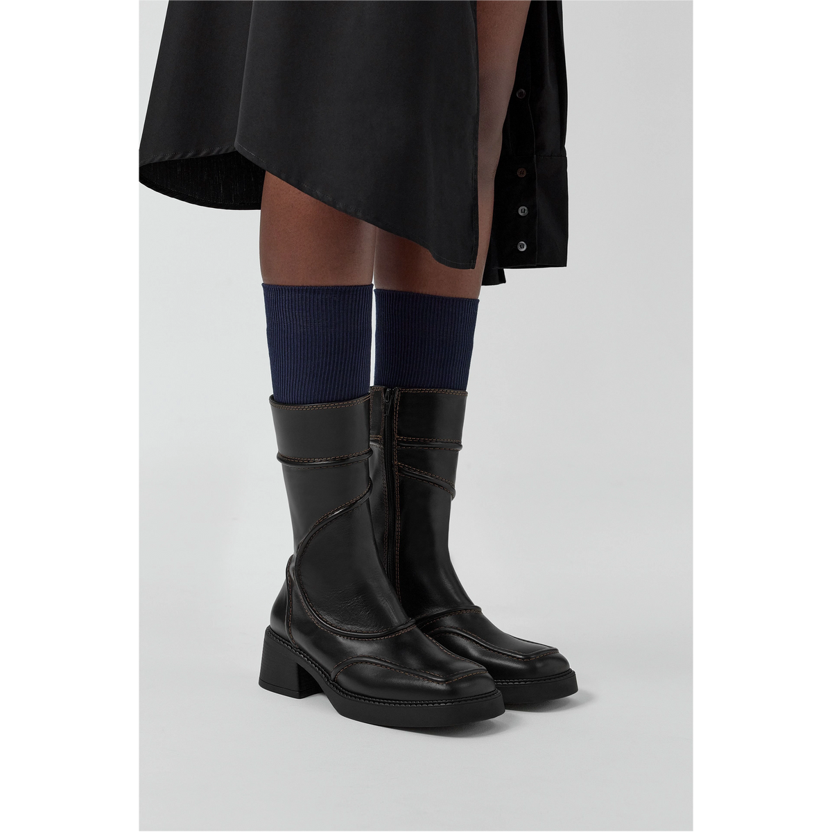 Malene Boots | Black Brown Boots MIISTA 