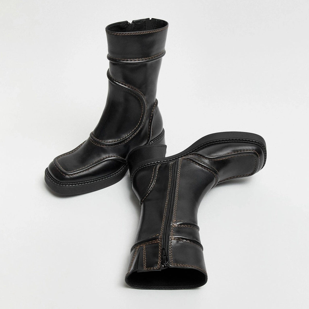 Malene Boots | Black Brown Boots MIISTA 