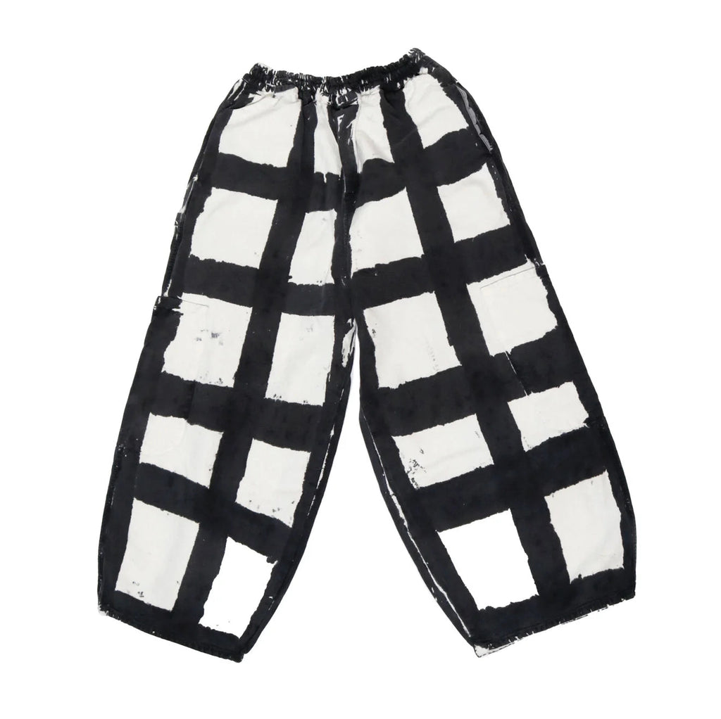 MEALS Chef Pant MEALS Licorice Black Check XS 