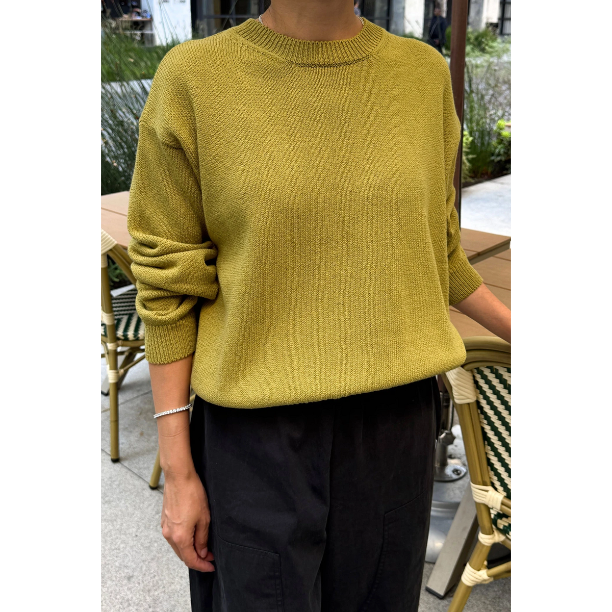 Milo Cotton Sweater LE BON SHOPPE Green Olive XS/S 