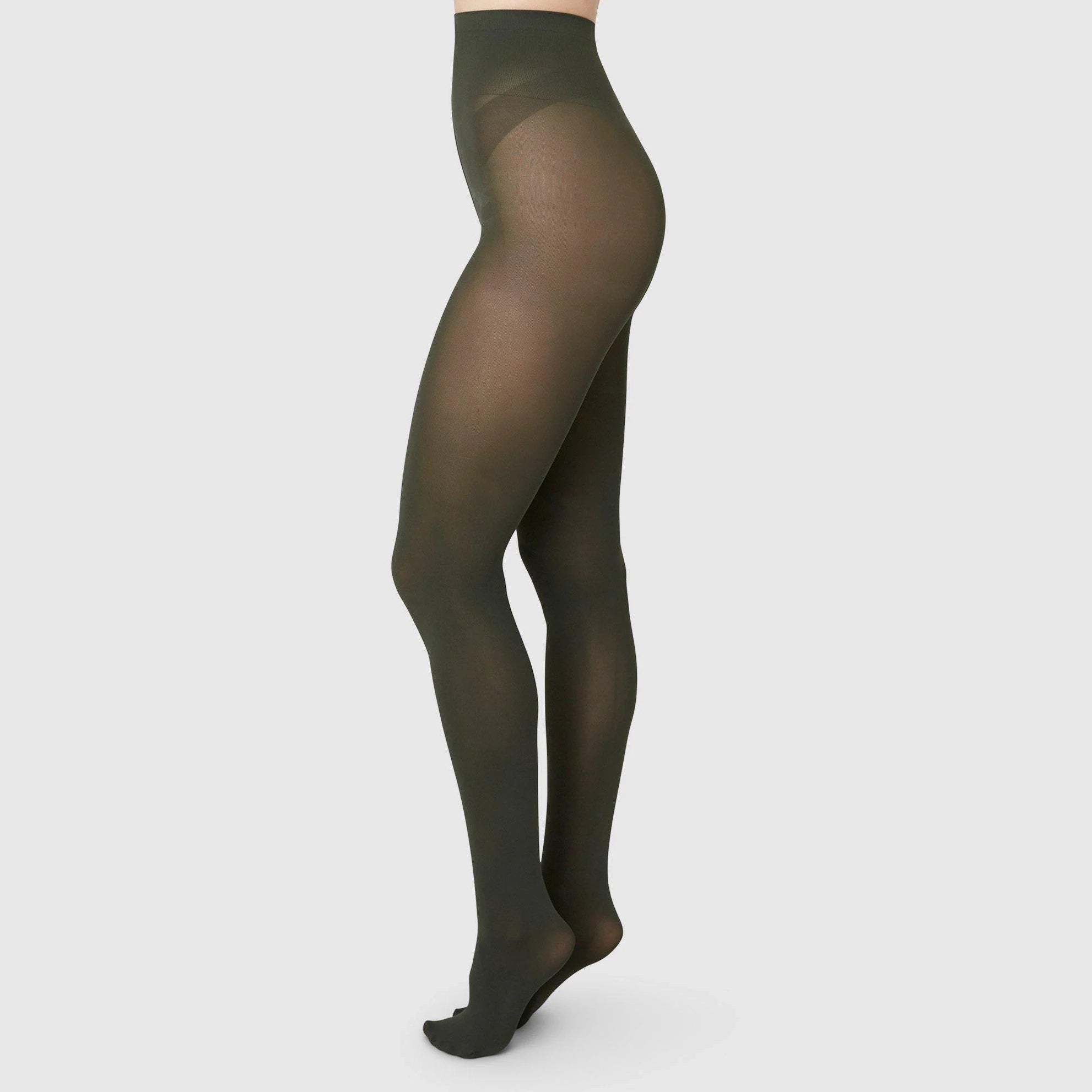 Olivia Premium Tights | Deep Green SWEDISH STOCKINGS 