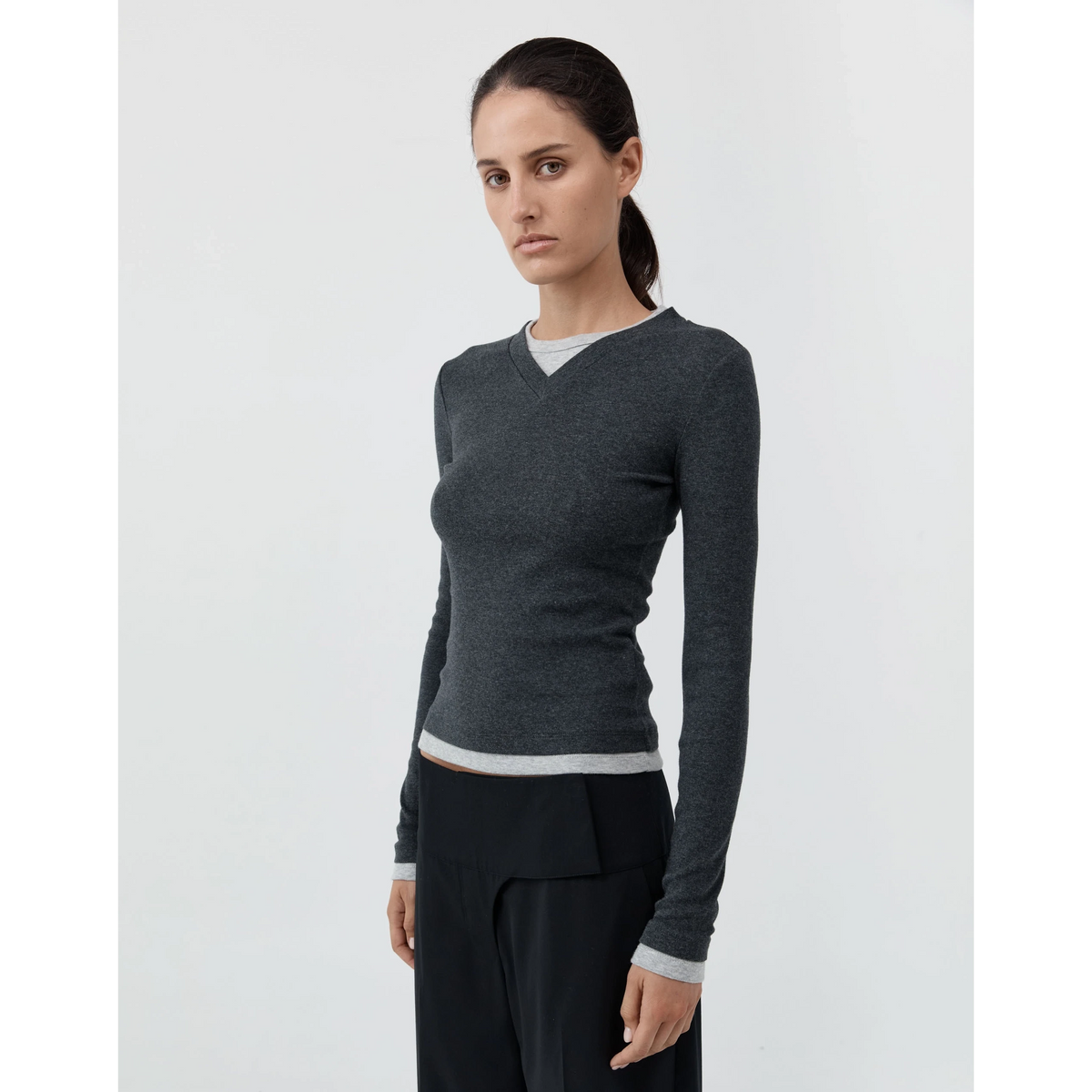 Organic Cotton V Neck Long Sleeve St. Agni 