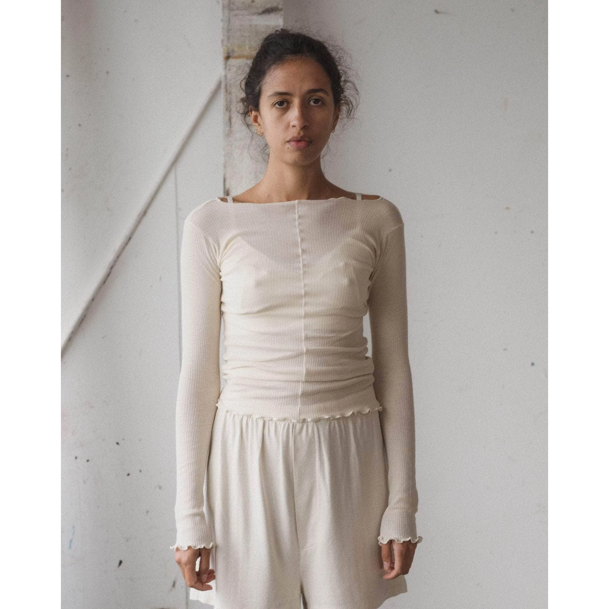 Pama Long Sleeve Baserange Off White XS 