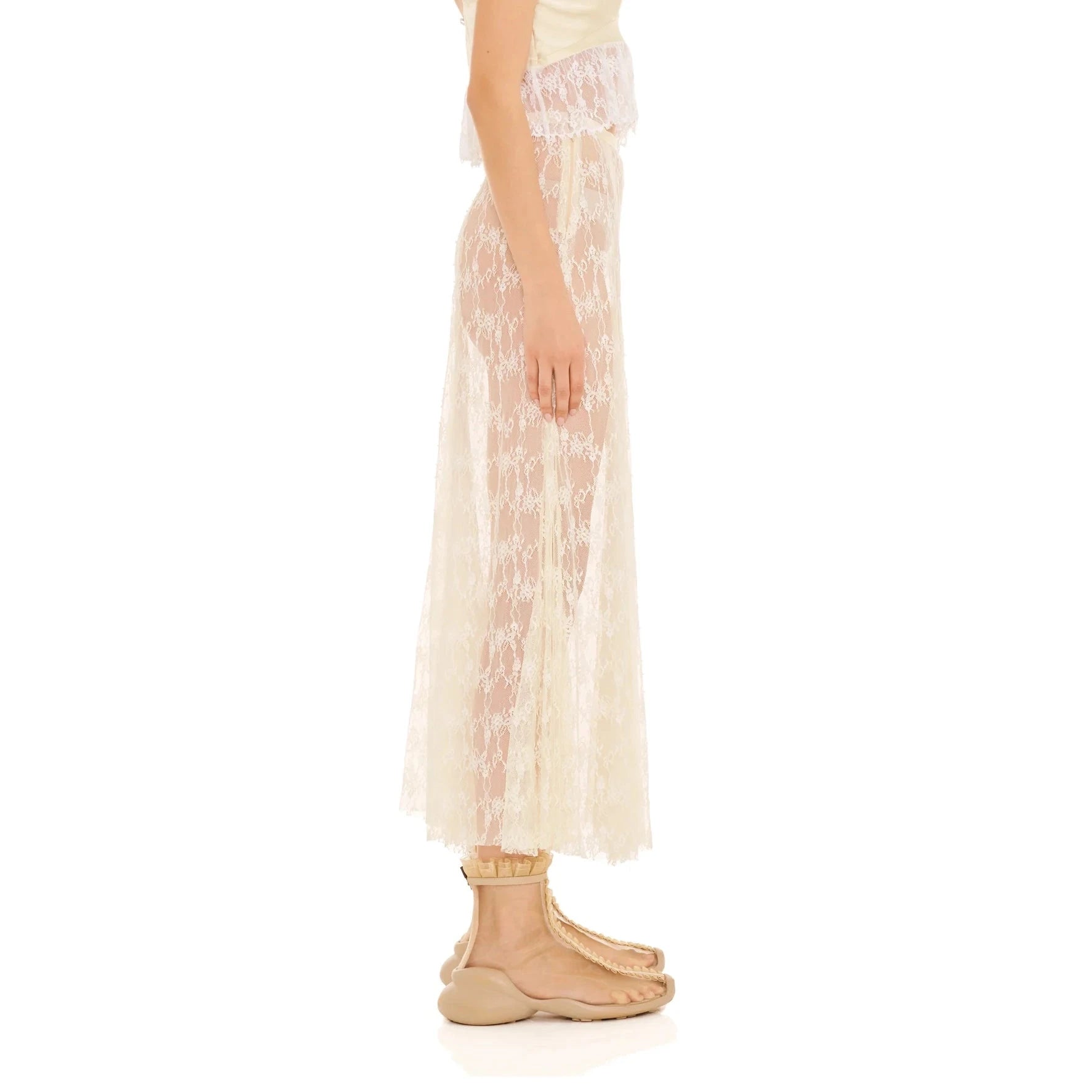 Pamela Lace Skirt | Butter Yellow Apparel Collina Strada 