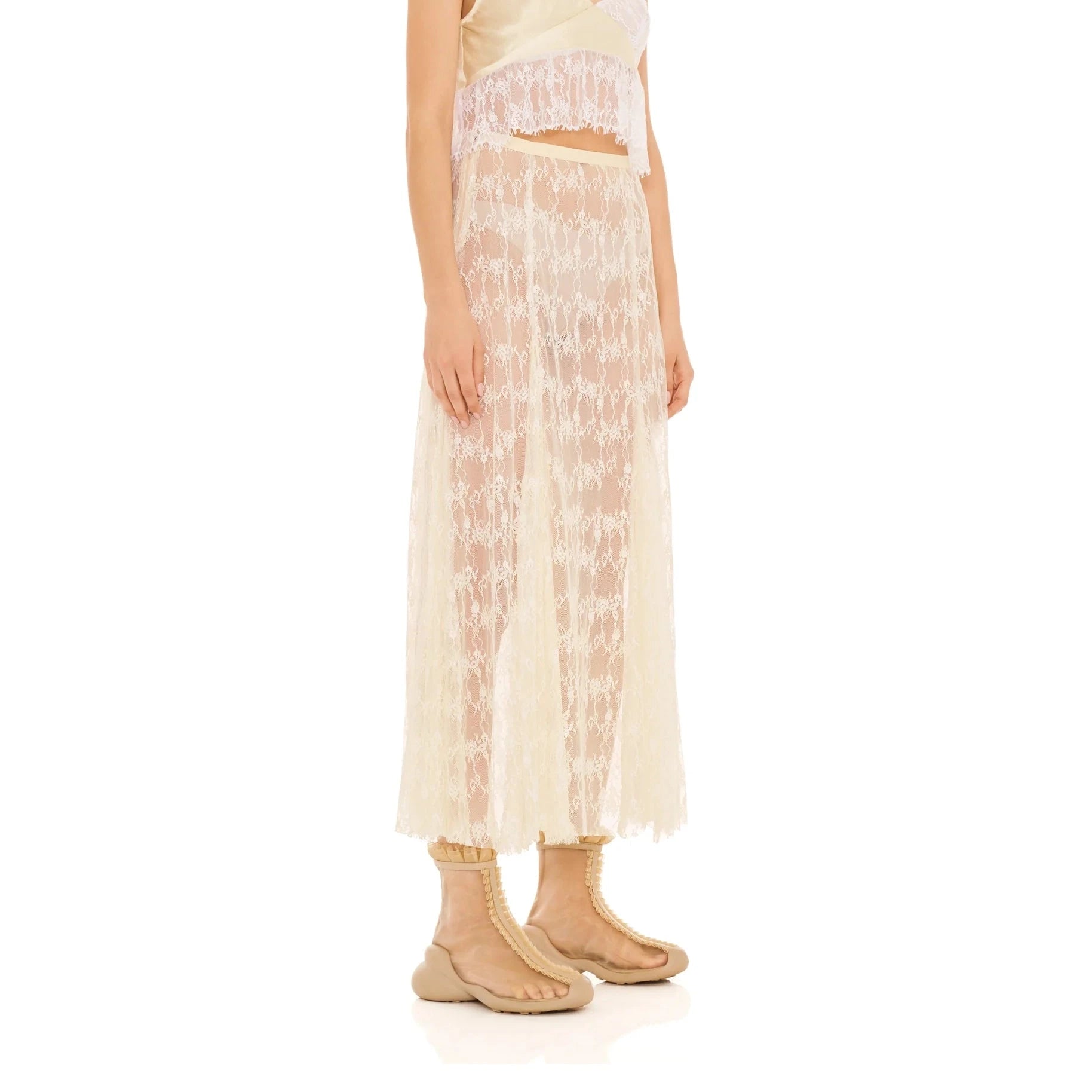 Pamela Lace Skirt | Butter Yellow Apparel Collina Strada 