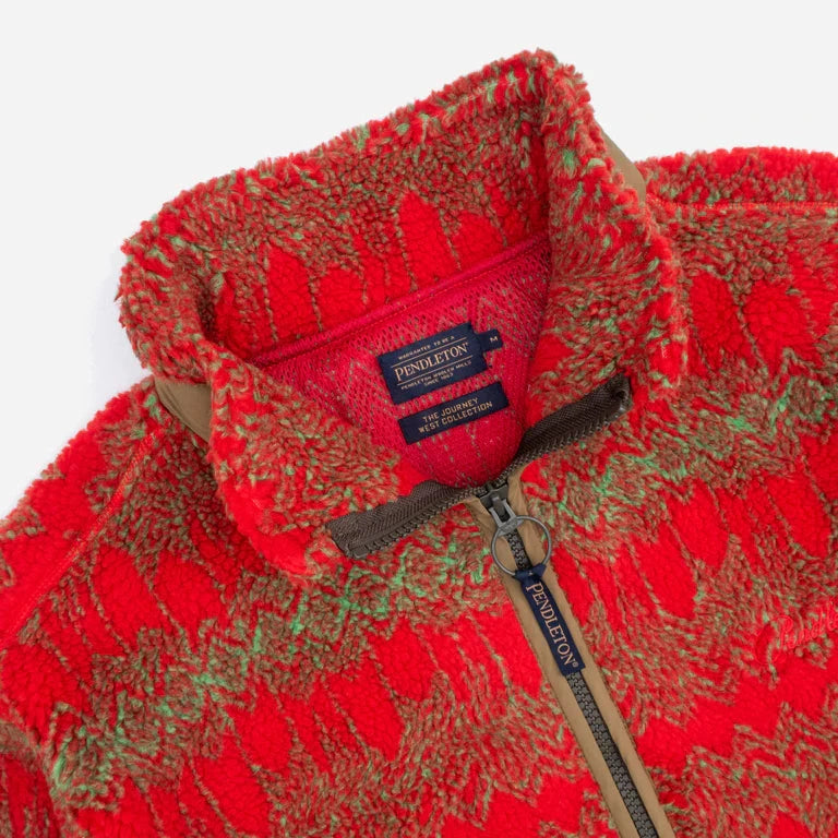 Pendleton | Jacquard Sherpa Fleece Jacket | Skywalkers Red Pendleton 