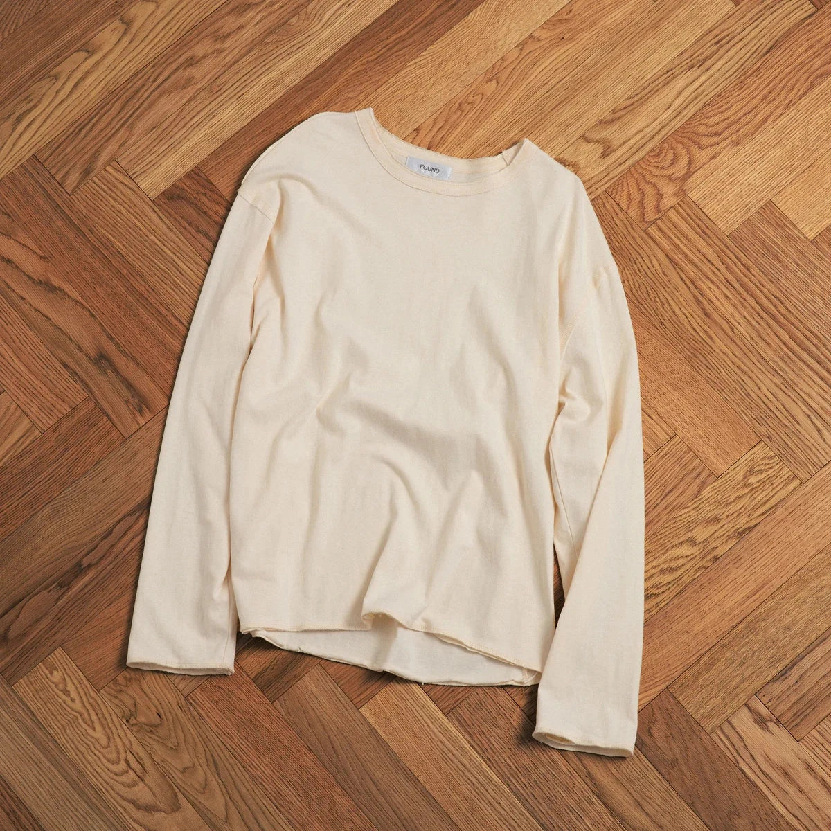 Reversed L/S Tee | Natural T-Shirt Found 