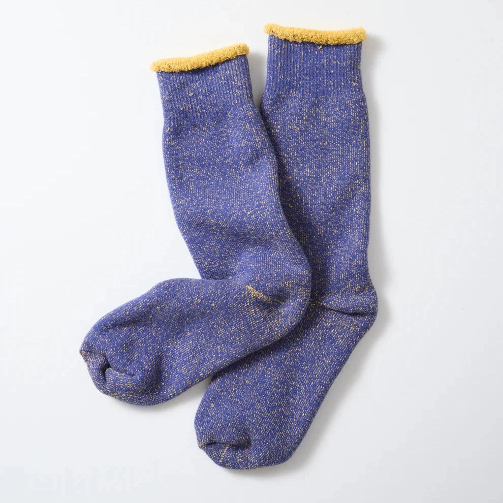 ROTOTO | Reversible Pile Socks Socks ROTOTO Small Blue / L.Yellow 