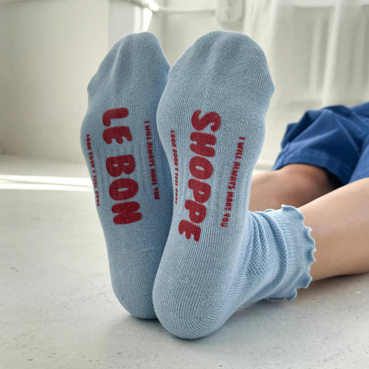 Ruffled Hugger Crew Socks Socks LE BON SHOPPE 
