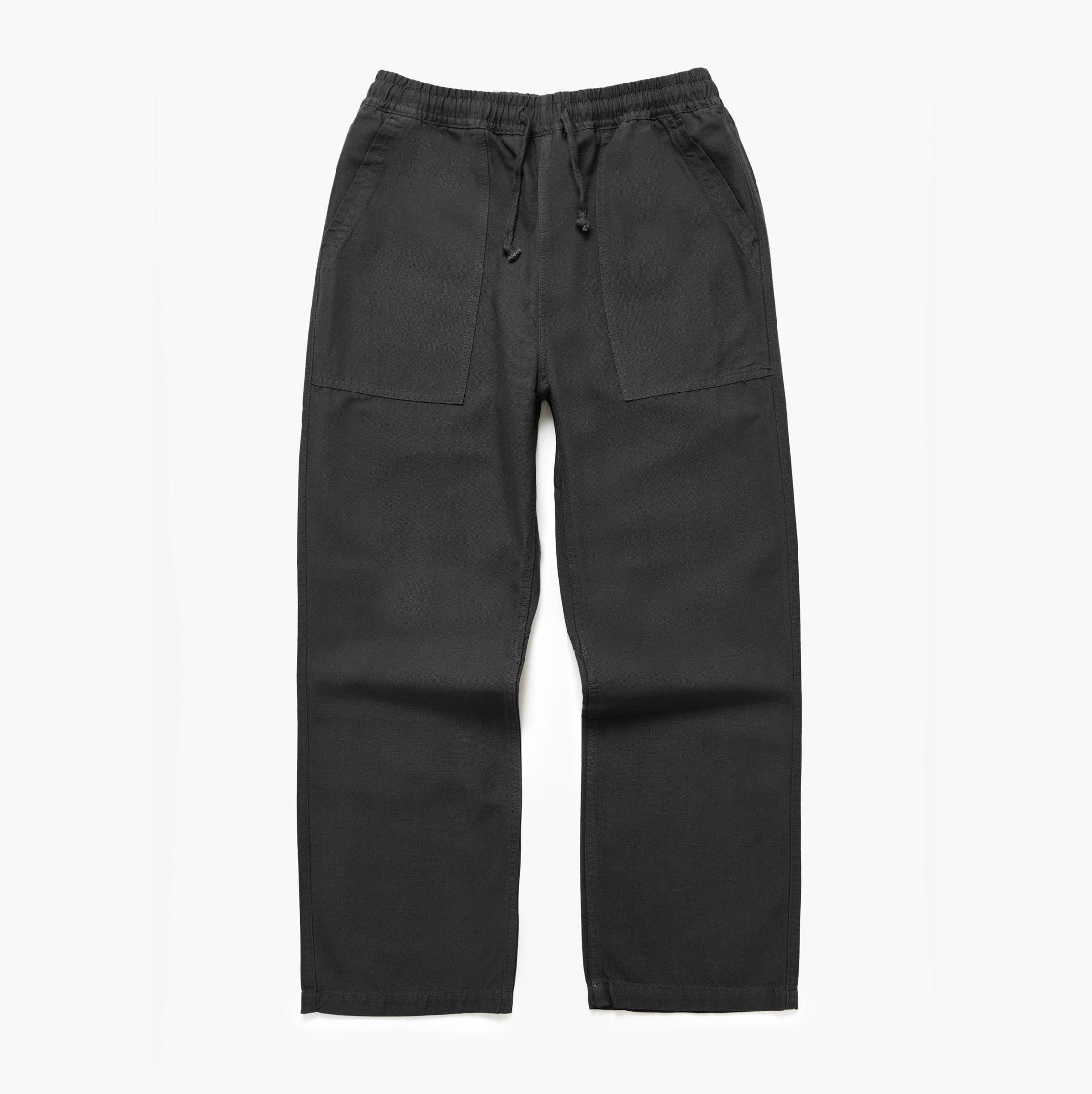 Service Works Classic Chef Pants in Black Cotton Canvas with Drawstring Waist