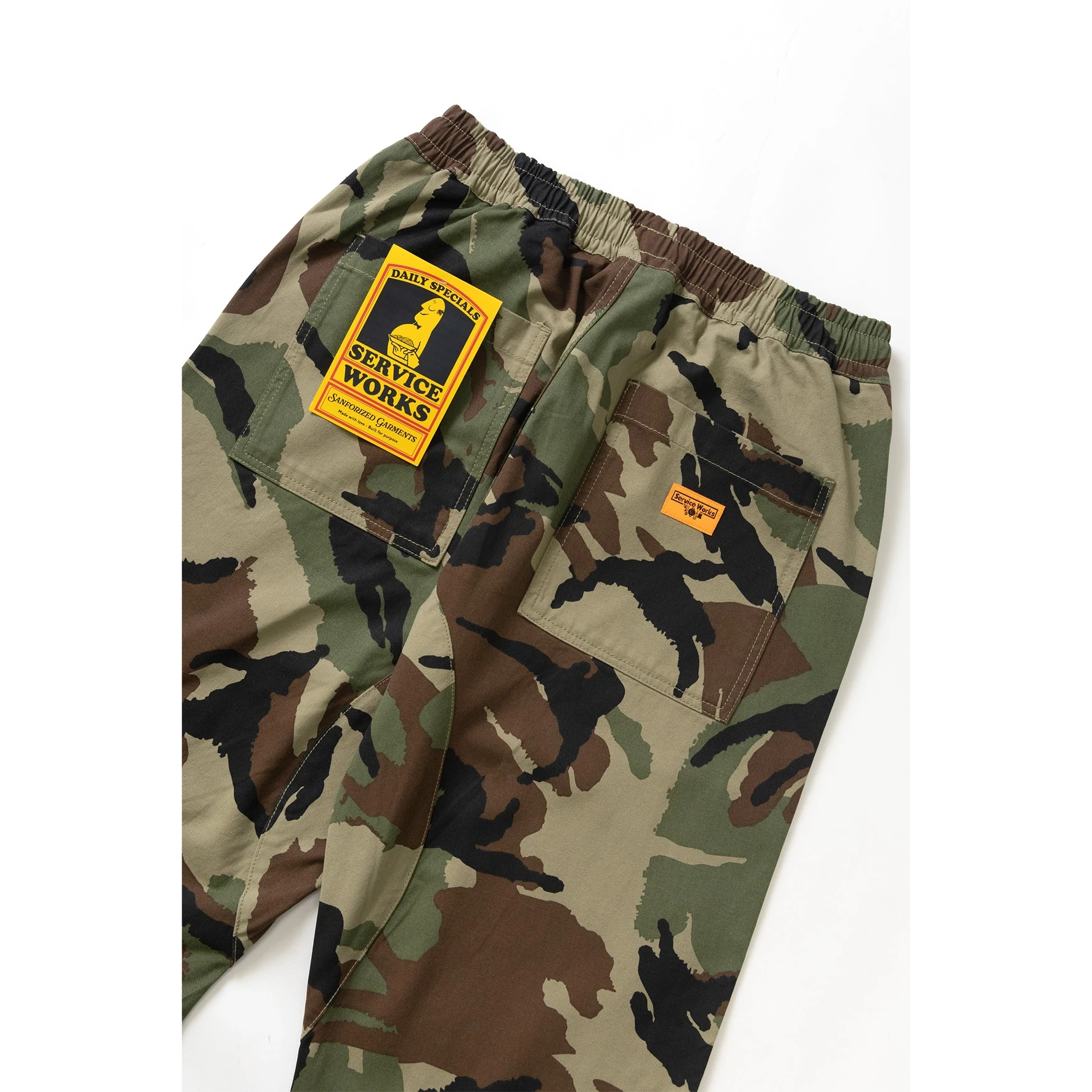 Service Works | Drill Printed Chef Pants | Woodland Chef Pants Apparel Service Works 
