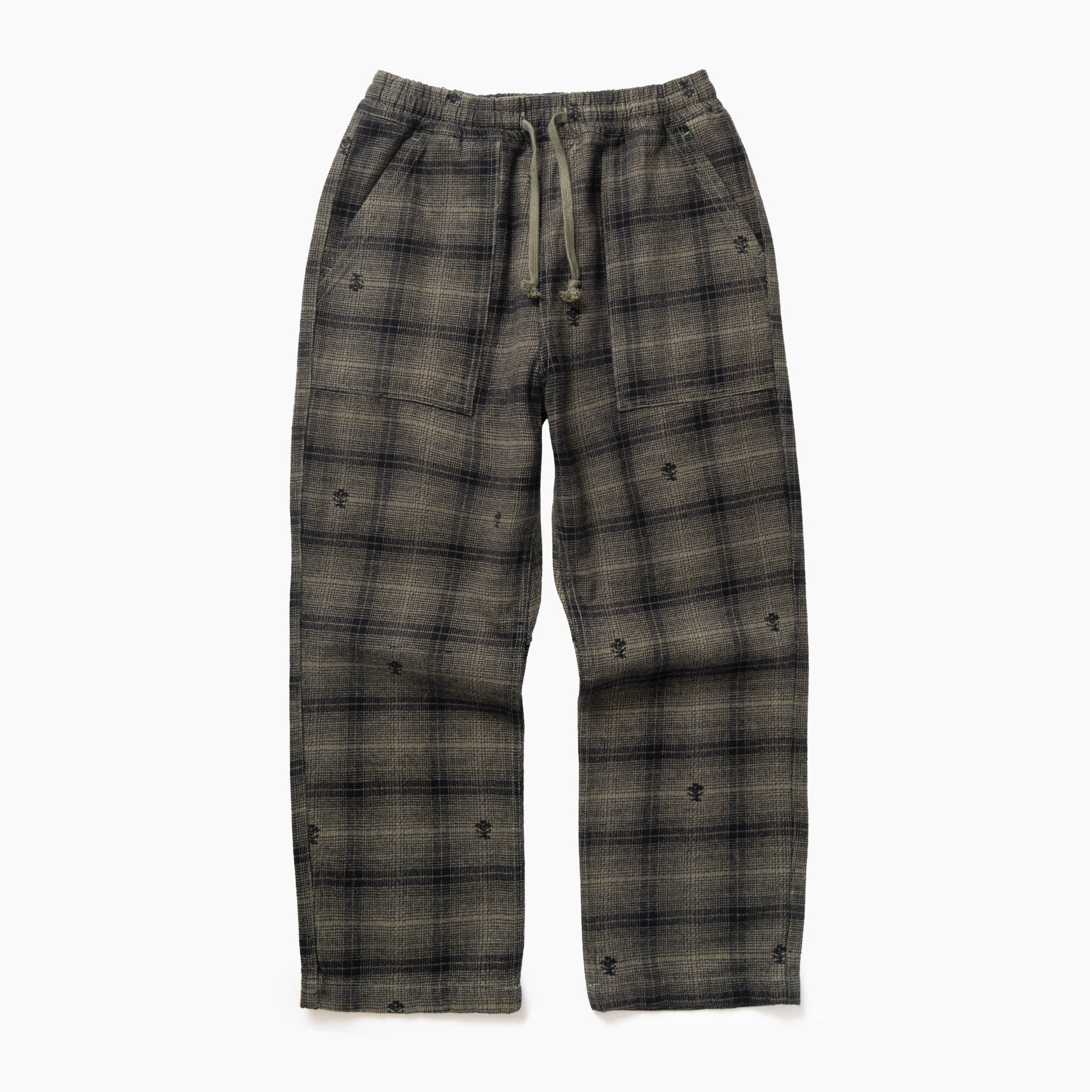 Service Works | Thistle Plaid Chef Pants Service Works Olive Thistle XS 