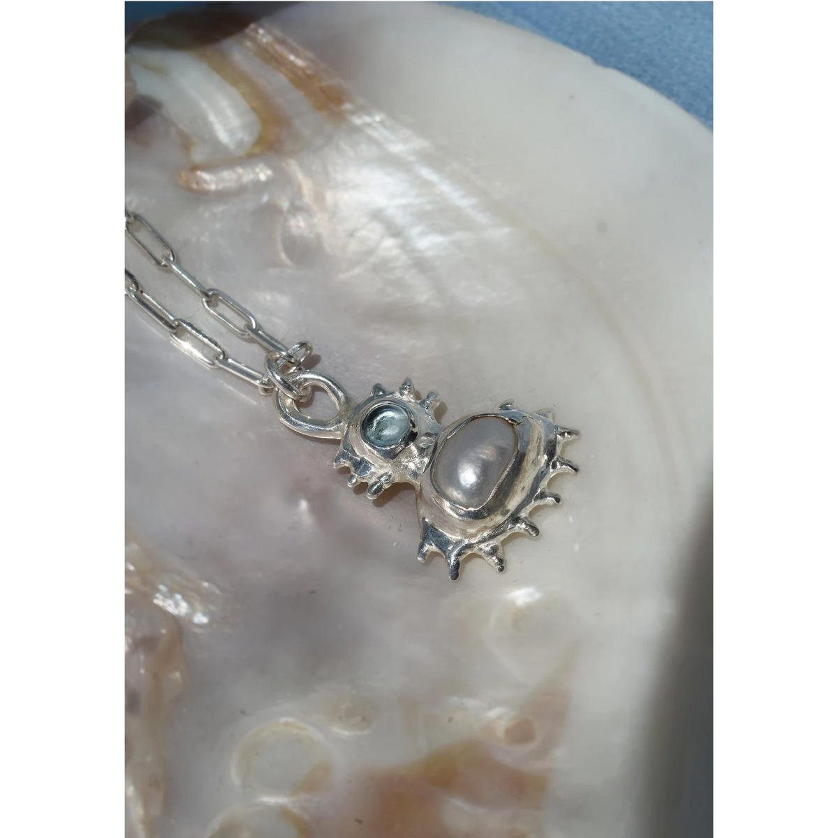 Silver Coral Pendant Necklace Annoushe Jewelry 
