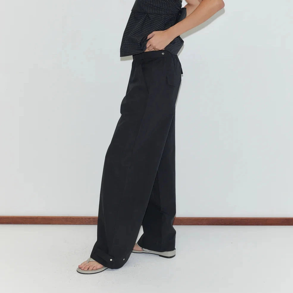 Snap Tab Pant Deiji Studios Black XS 