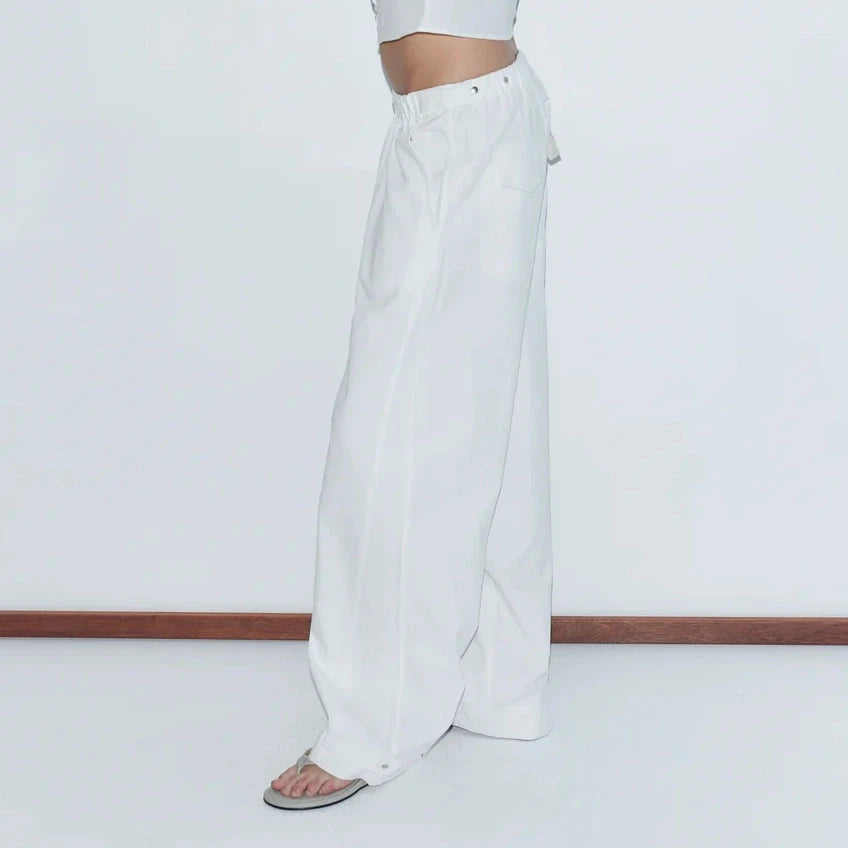 Snap Tab Pant Deiji Studios White XS 
