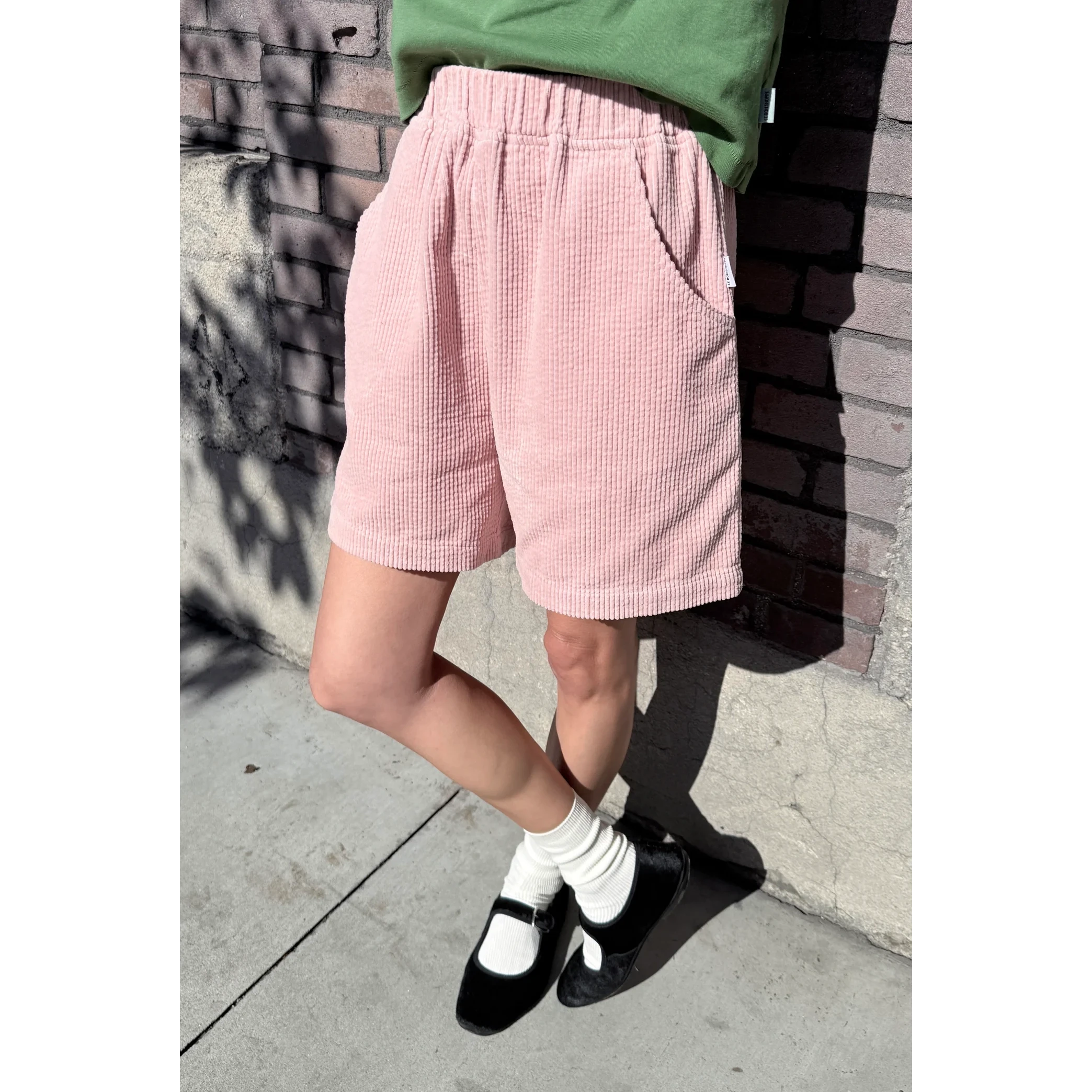 Soft Corduroy City Shorts Apparel Le Bon Shoppe Baby Pink Small 