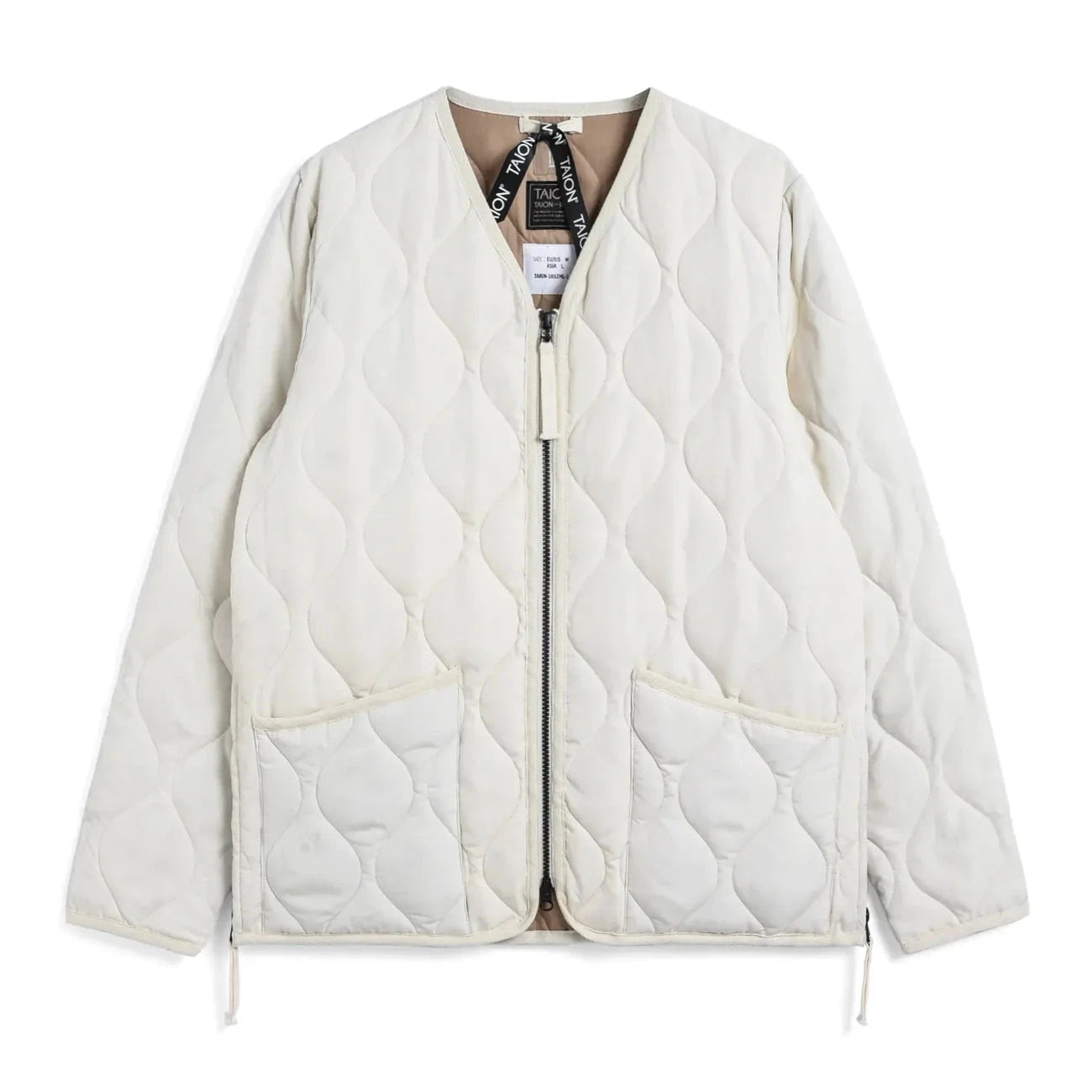 Taion | V-Neck Down Jacket Taion Off white Small 