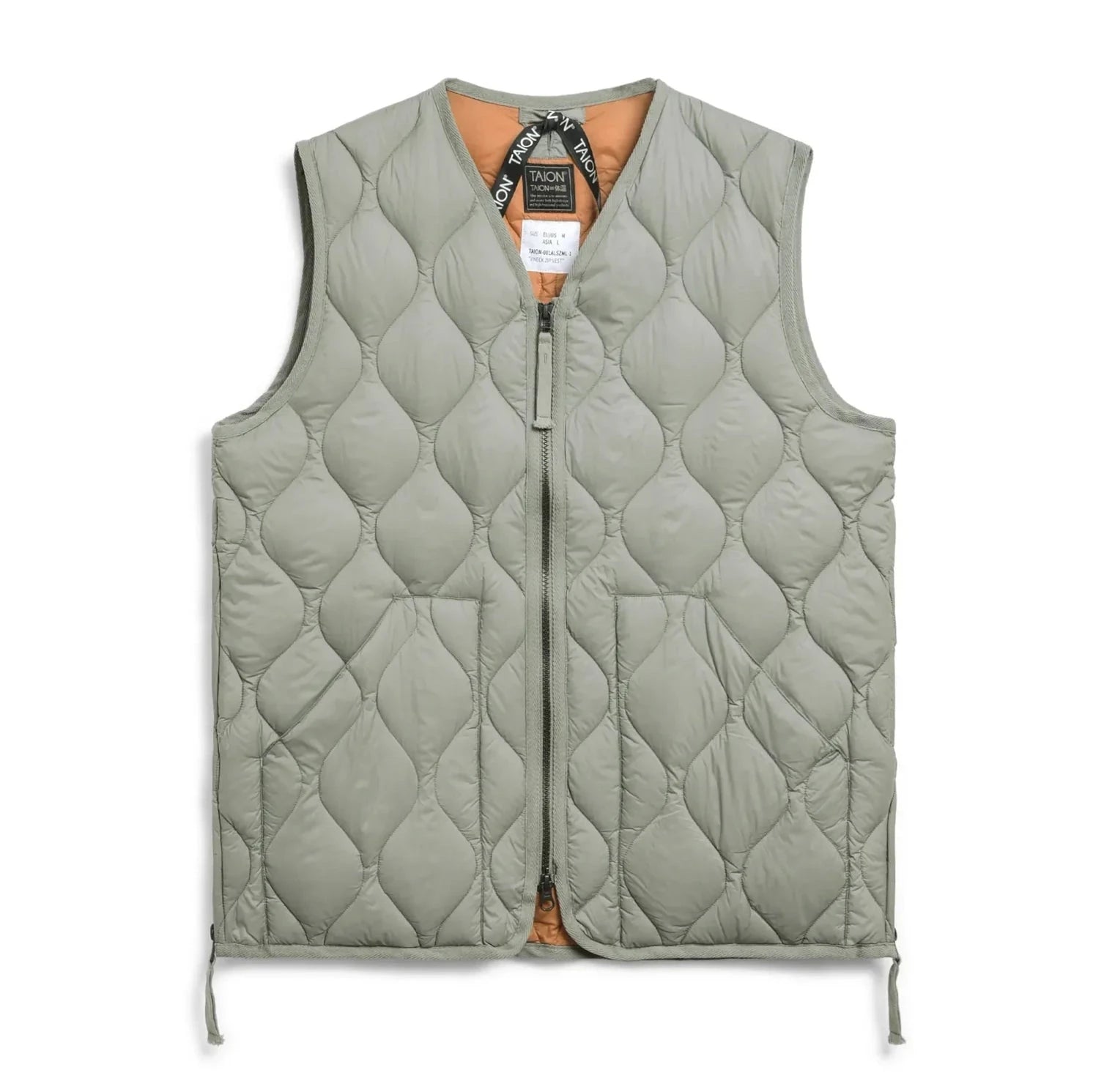 Taion | V-Neck Down Vest (unisex) Taion D.Sage Green Small 