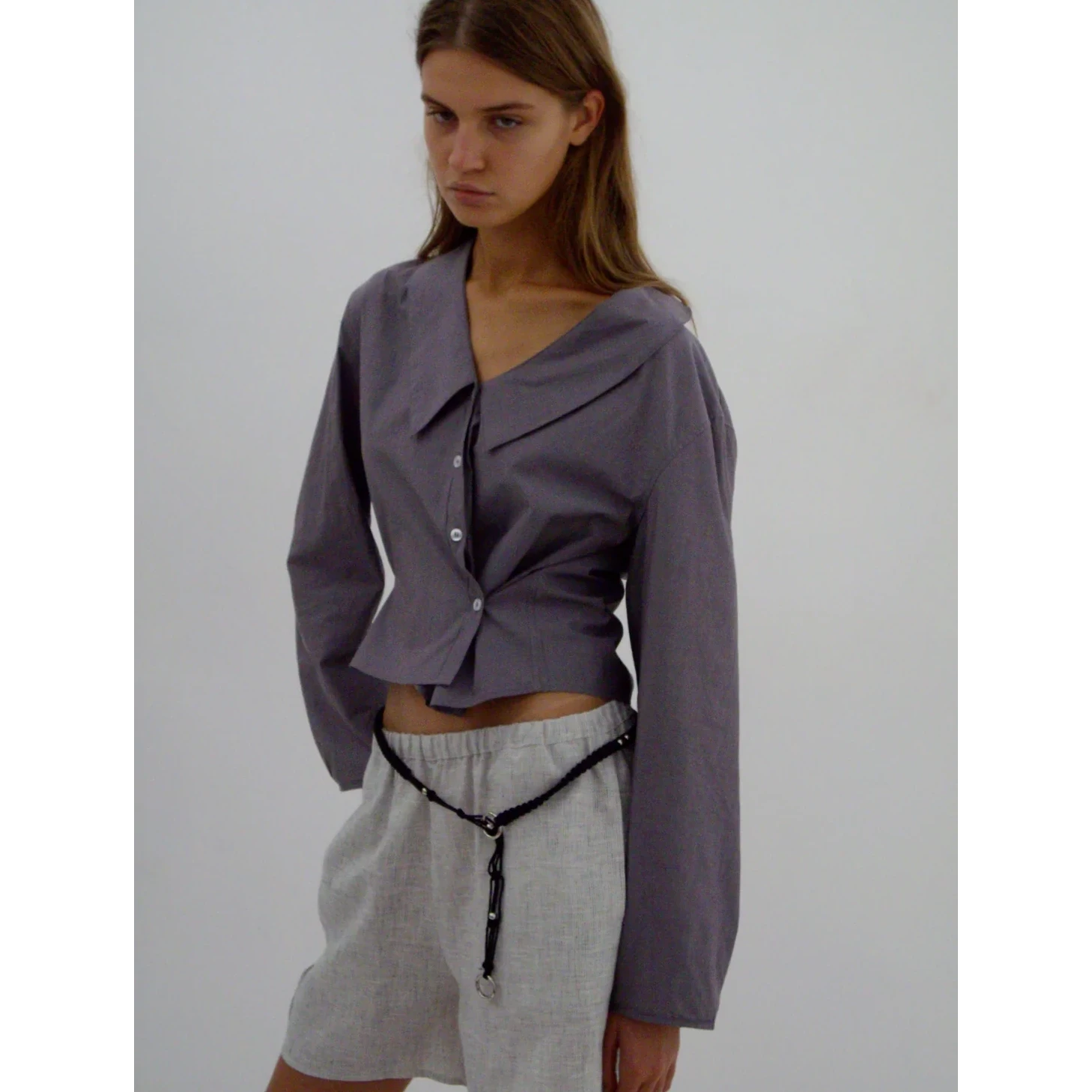 Waist Button Shirt | Currant Deiji Studios 