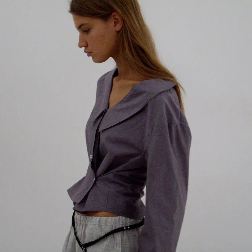Waist Button Shirt | Currant Deiji Studios 