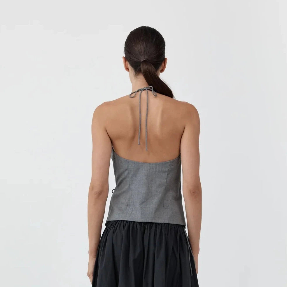 Wool Rouleau Halter Top St. Agni 