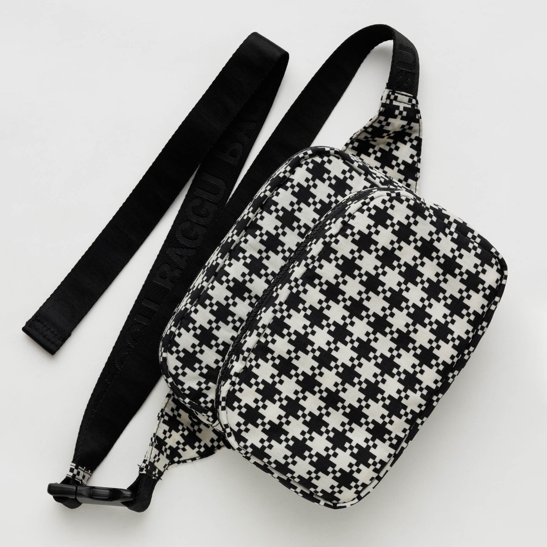 Baggu Fanny Pack | Recycled Nylon BAGGU Black & White Pixel Gingham 